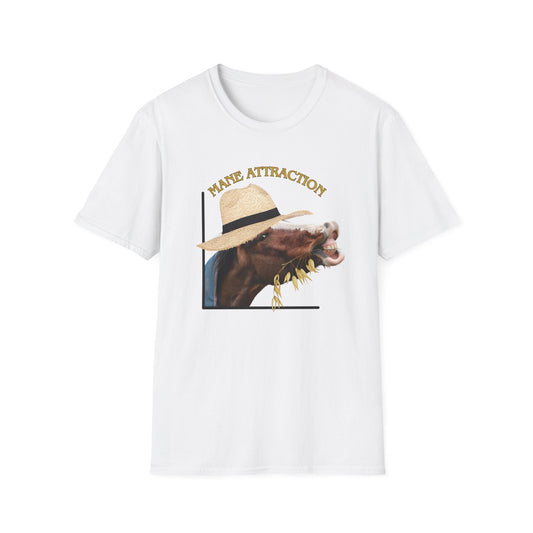 Mane Attraction | Funny Horse Shirt | Teen Clothes | Adult Shirt | Kids Clothes | Trending | Birthday Gift | Unisex Softstyle T-Shirt