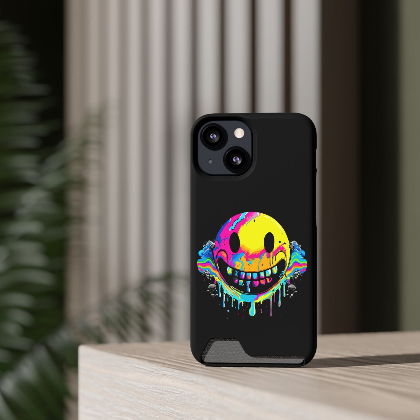 Smile With Me | Impact-Resistant Phone Case With Card Holder | iPhone Samsung Models