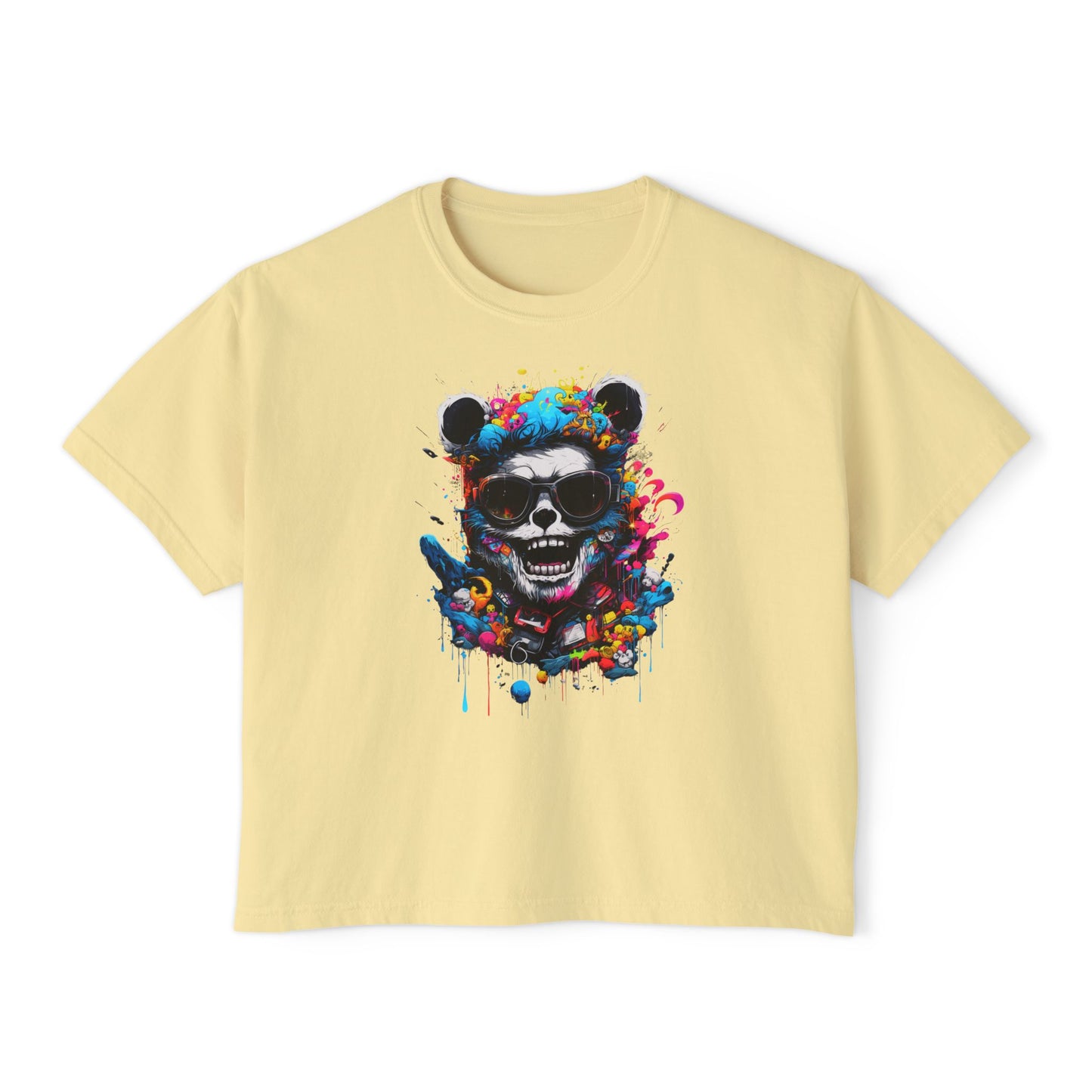 Bear Wit Me | Boxy Crop Tee - Trendy Casual Top, Festival Wear, Streetwear, Birthday Gift, Graphic Design Tee
