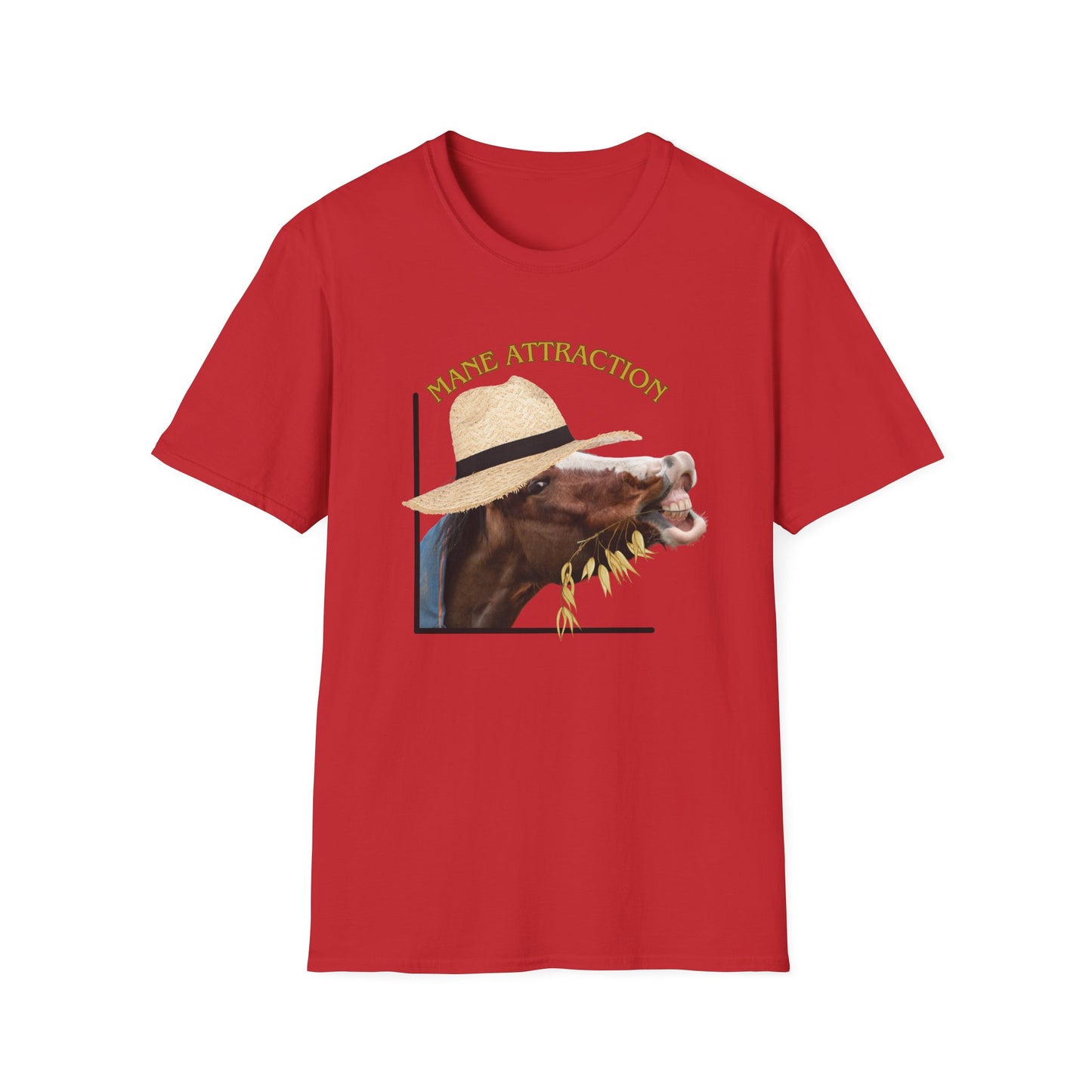 Mane Attraction | Funny Horse Shirt | Teen Clothes | Adult Shirt | Kids Clothes | Trending | Birthday Gift | Unisex Softstyle T-Shirt
