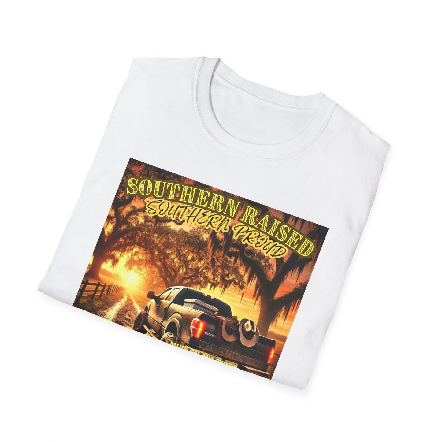 Southern Raised Southern Proud | The South Shirt | Adult Clothes | Teen Shirt | Trending | Birthday Gift | Unisex Softstyle T-Shirt