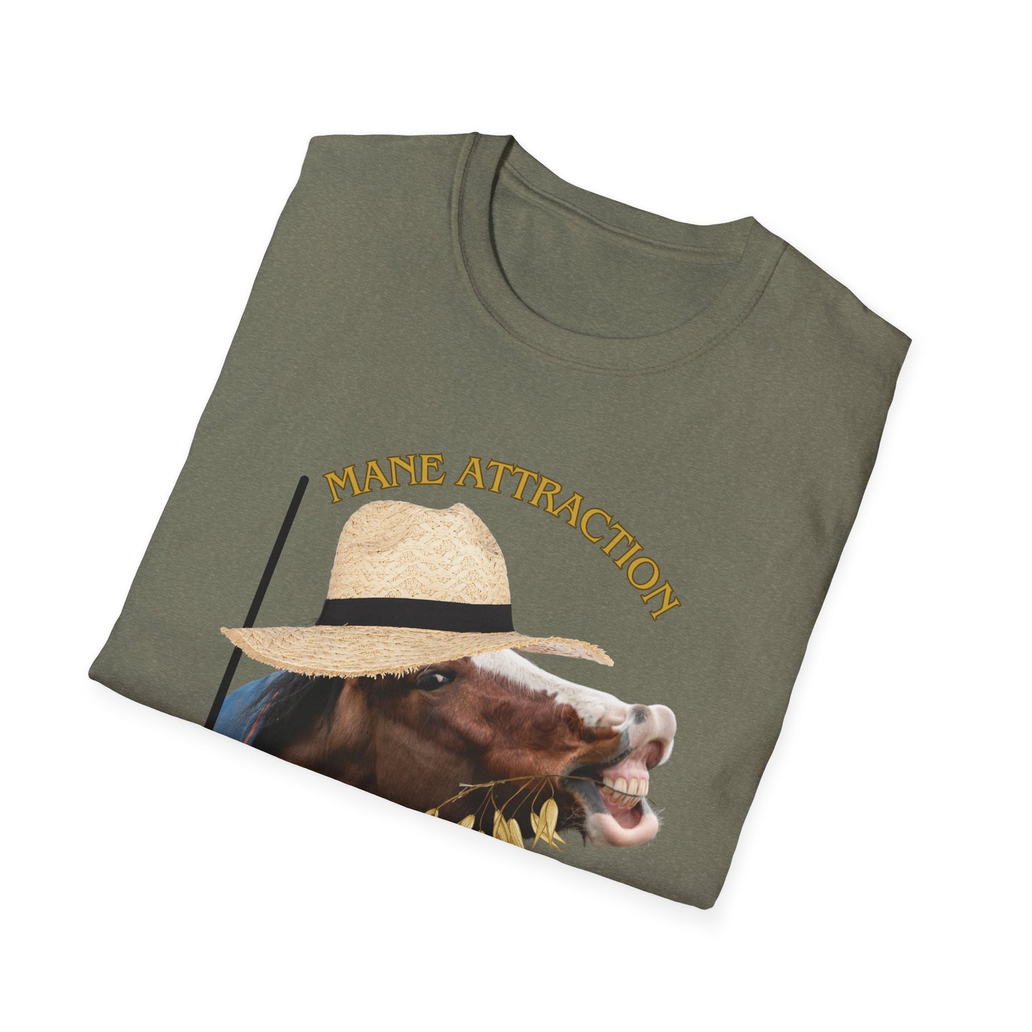 Mane Attraction | Funny Horse Shirt | Teen Clothes | Adult Shirt | Kids Clothes | Trending | Birthday Gift | Unisex Softstyle T-Shirt