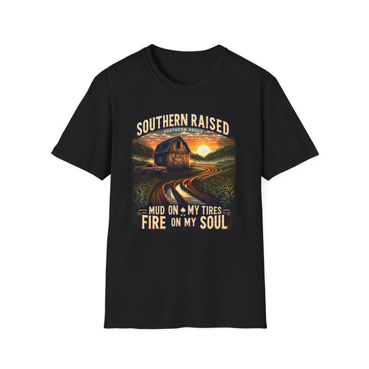 Southern Raised | Proud South Shirt | Adult Clothes | Teen Shirt | Trending | Birthday Gift | Unisex Softstyle T-Shirt