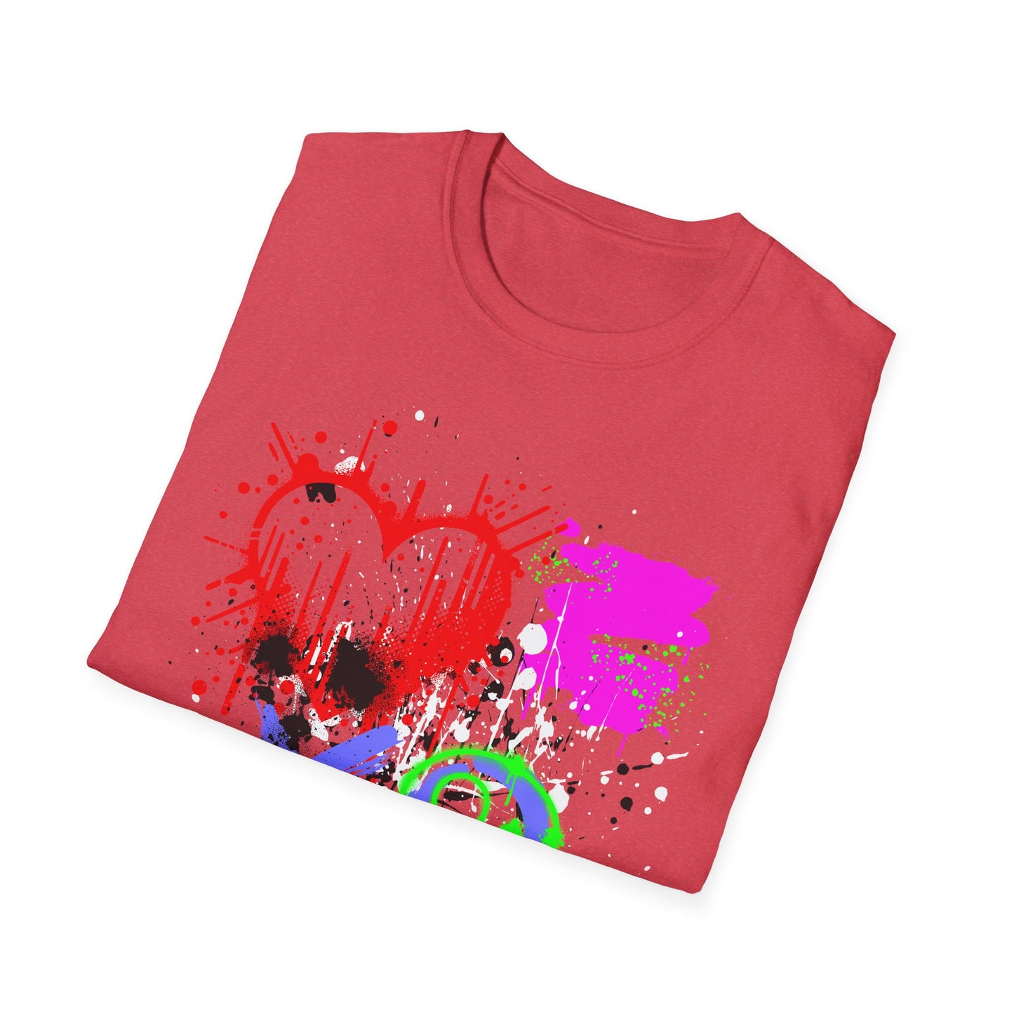 XOXO Heart Shirt | Colorful Kids Shirt | Cool Teen Shirt | Graffiti Fashion | Trending | Dope | Birthday Gift | Unisex Softstyle T-Shirt