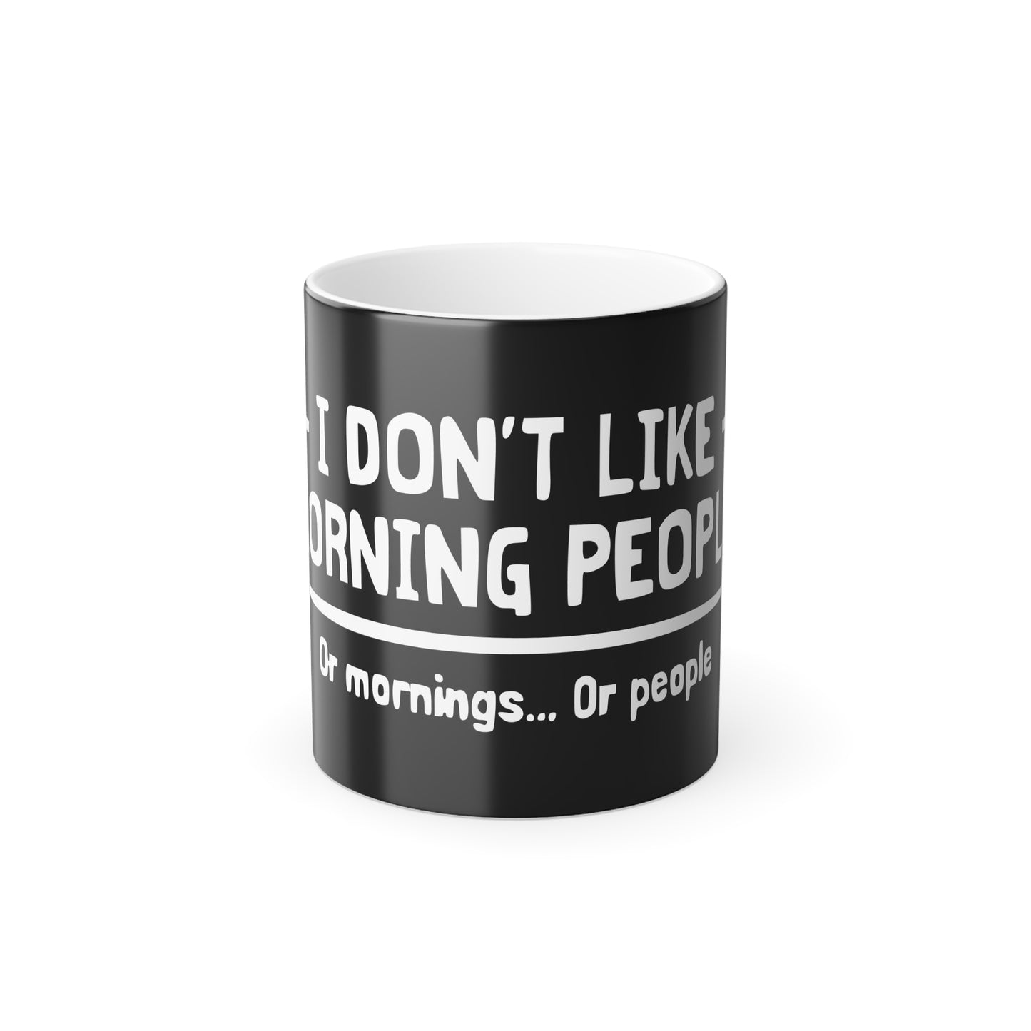 Morning People | Heat-Reactive Color Changing Mug | Unique Coffee Cup