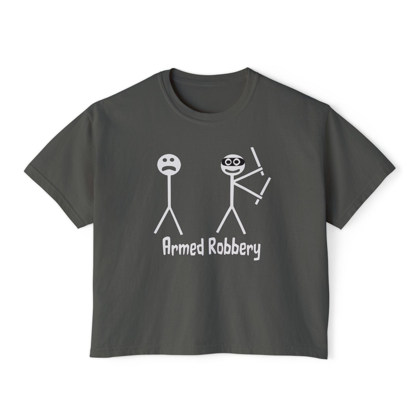 Armed Robbery | Boxy Crop Tee - Trendy Casual Top, Festival Wear, Streetwear, Birthday Gift, Graphic Design Tee