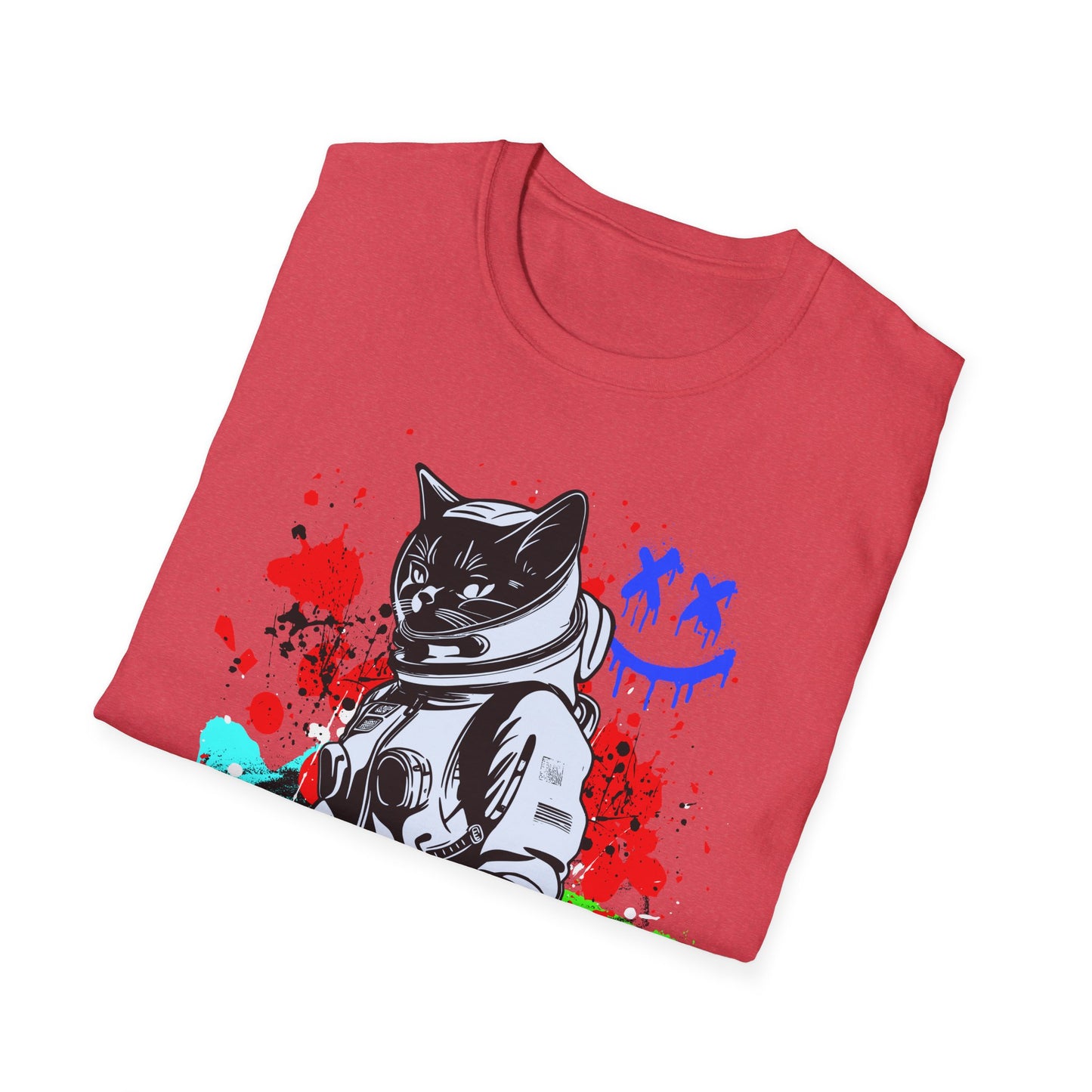 Feline Fury | Colorful Cat Shirt | Cool Teen Shirt | Fashion | Trending | Dope | Cool Design | Birthday Gift | Unisex Softstyle T-Shirt