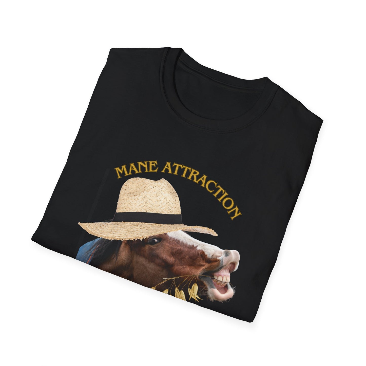 Mane Attraction | Funny Horse Shirt | Teen Clothes | Adult Shirt | Kids Clothes | Trending | Birthday Gift | Unisex Softstyle T-Shirt