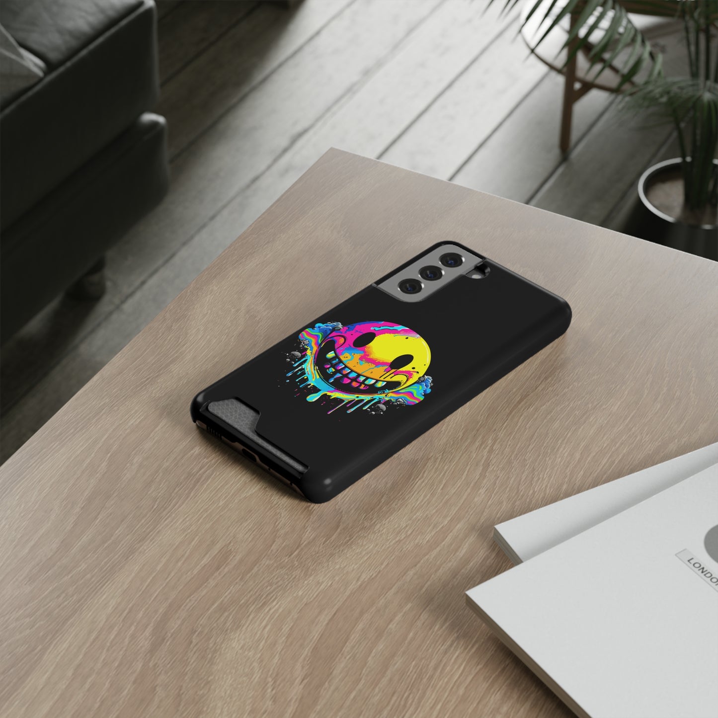 Smile With Me | Impact-Resistant Phone Case With Card Holder | iPhone Samsung Models