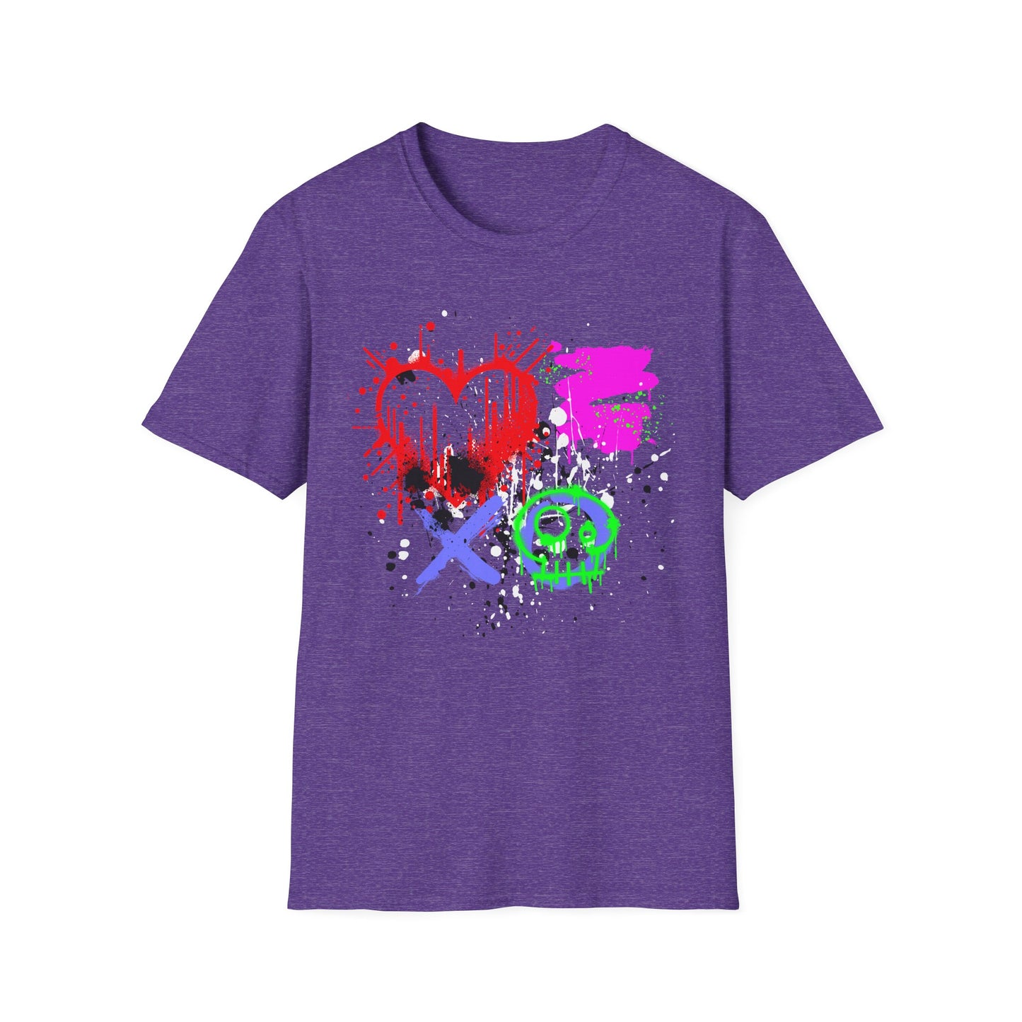 XOXO Heart Shirt | Colorful Kids Shirt | Cool Teen Shirt | Graffiti Fashion | Trending | Dope | Birthday Gift | Unisex Softstyle T-Shirt