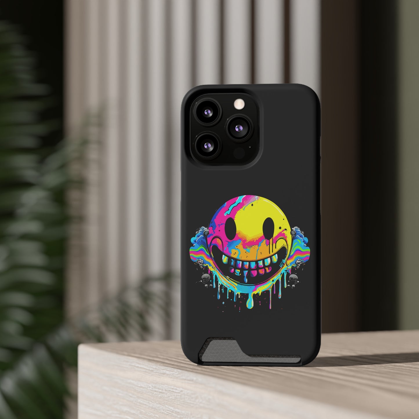 Smile With Me | Impact-Resistant Phone Case With Card Holder | iPhone Samsung Models