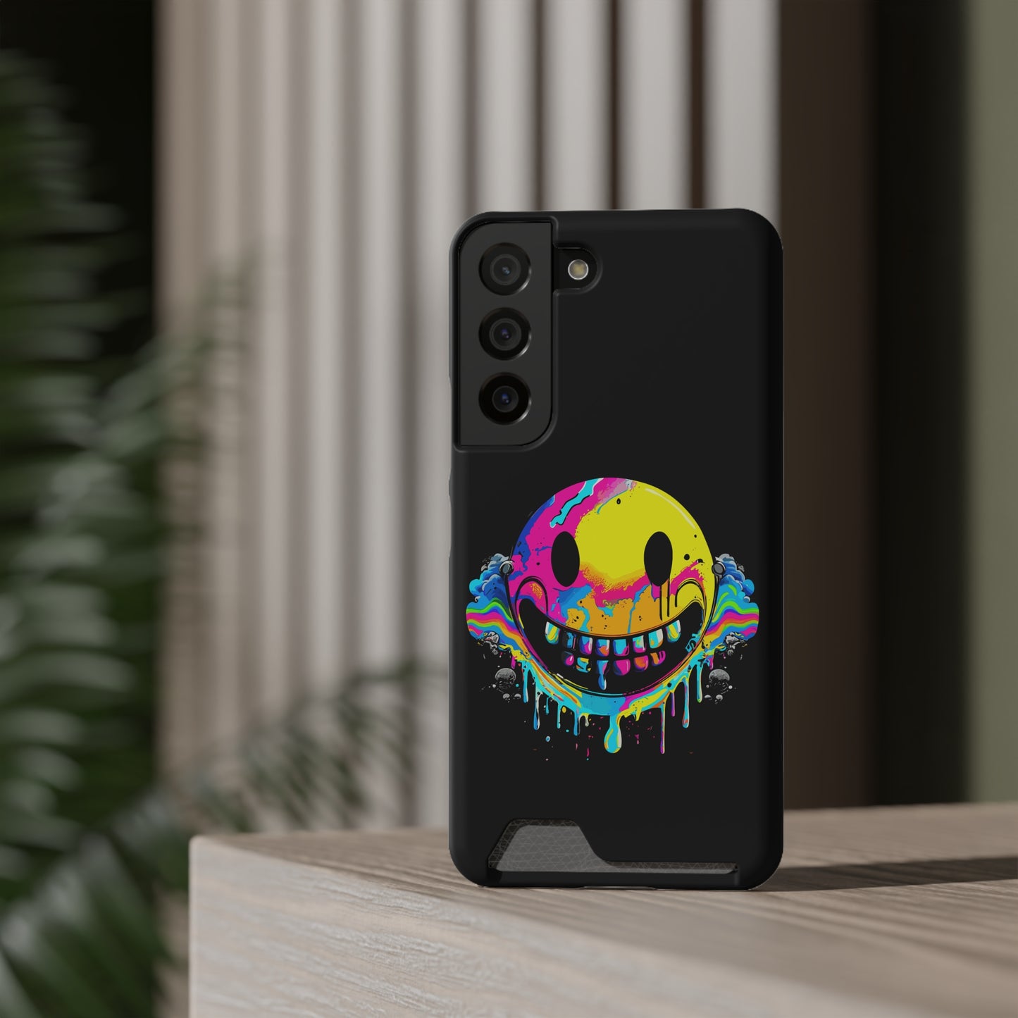 Smile With Me | Impact-Resistant Phone Case With Card Holder | iPhone Samsung Models