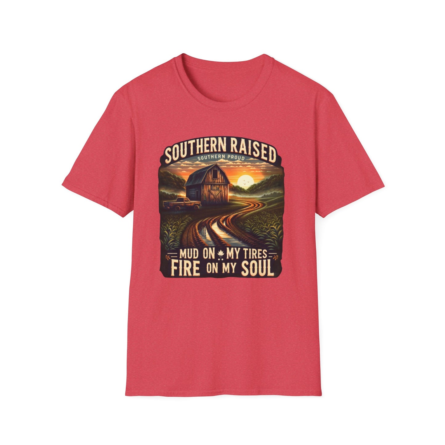 Southern Raised | Proud South Shirt | Adult Clothes | Teen Shirt | Trending | Birthday Gift | Unisex Softstyle T-Shirt