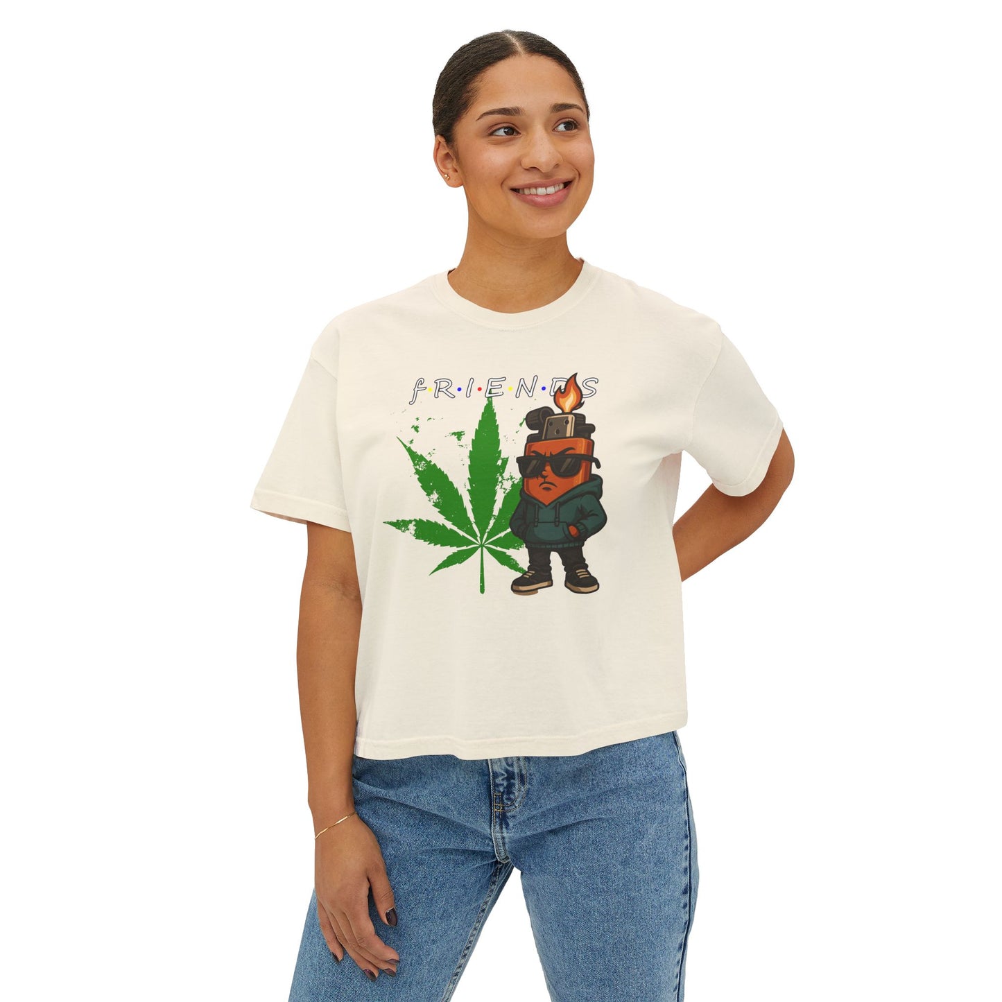 Best Friends | Boxy Crop Tee - Trendy Casual Top, Festival Wear, Streetwear, Birthday Gift, Graphic Design Tee