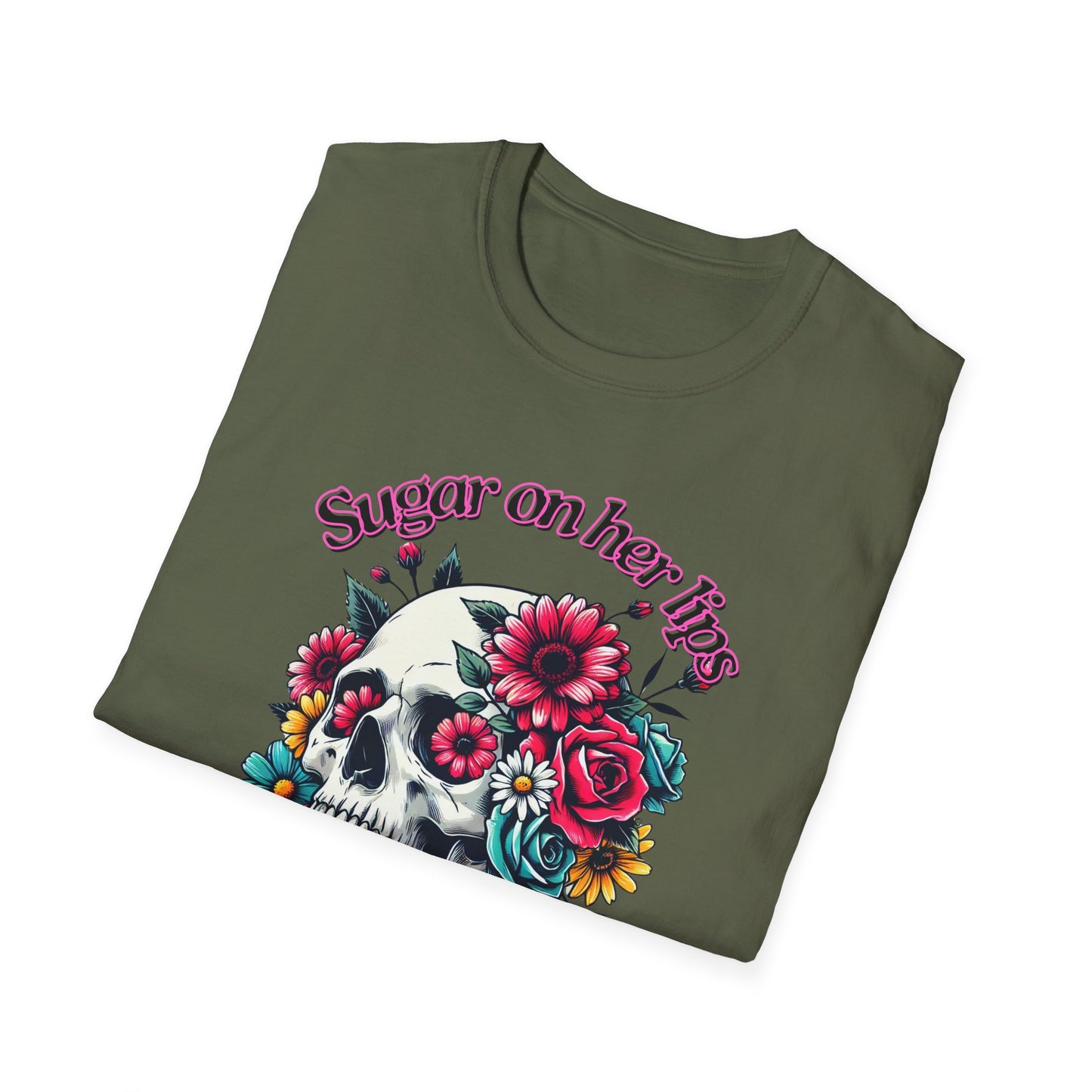 Sugar on her lips | Adult Clothes | Teen Shirt | Cool Shirt | Trending | Birthday Gift | Unisex Softstyle T-Shirt