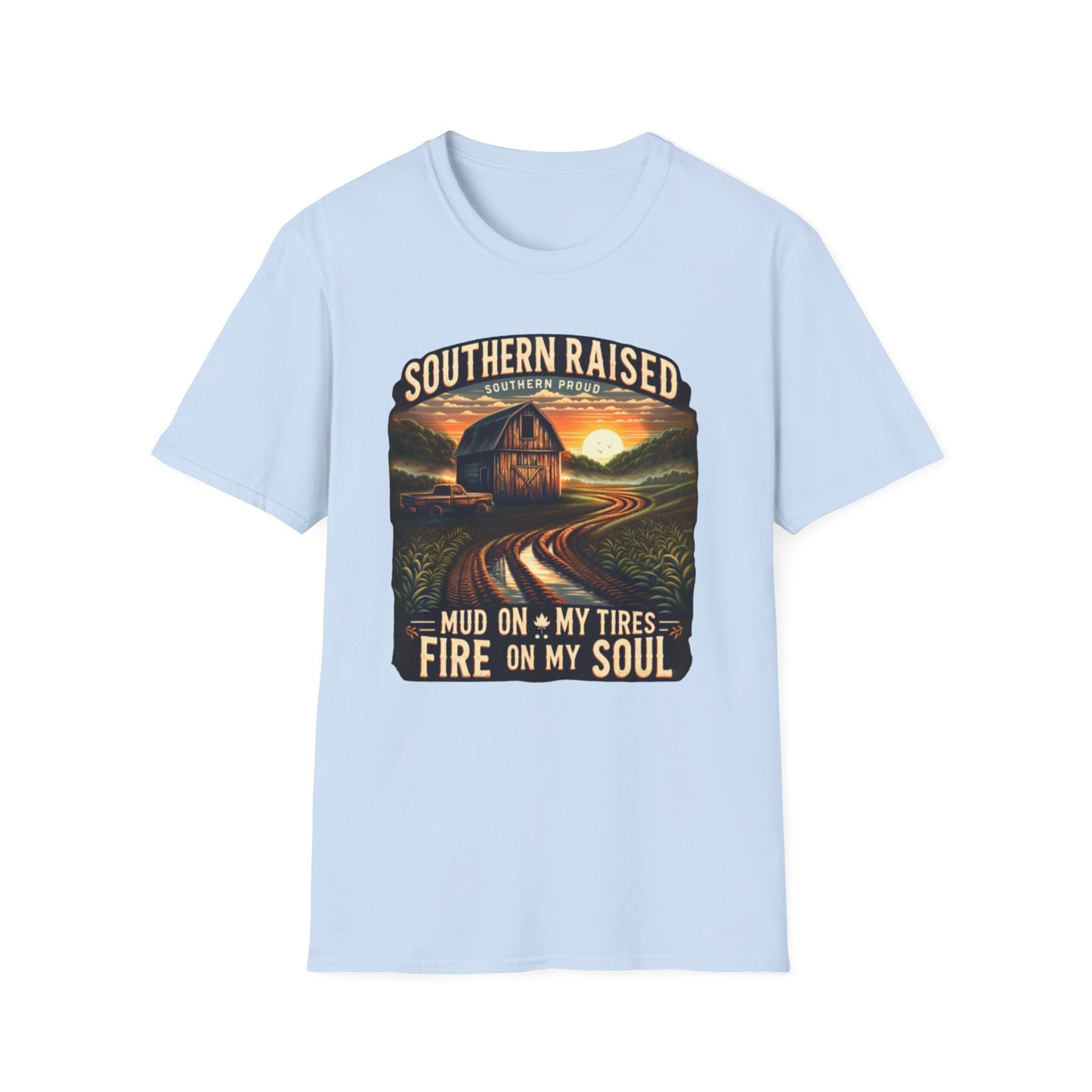 Southern Raised | Proud South Shirt | Adult Clothes | Teen Shirt | Trending | Birthday Gift | Unisex Softstyle T-Shirt