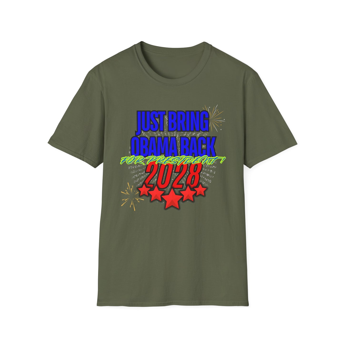 Bring Obama Back 2028 | Colorful Shirt | Cool Shirt | Fashion | Trending | Cool Design | Birthday Gift | Unisex Softstyle T-Shirt