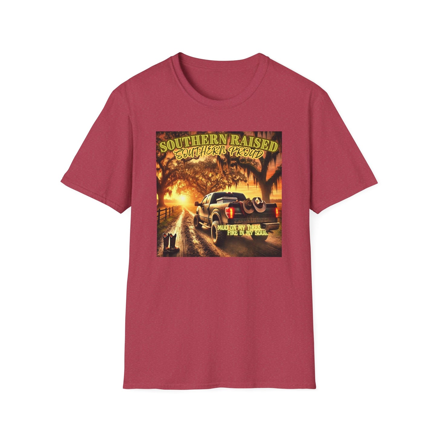 Southern Raised Southern Proud | The South Shirt | Adult Clothes | Teen Shirt | Trending | Birthday Gift | Unisex Softstyle T-Shirt