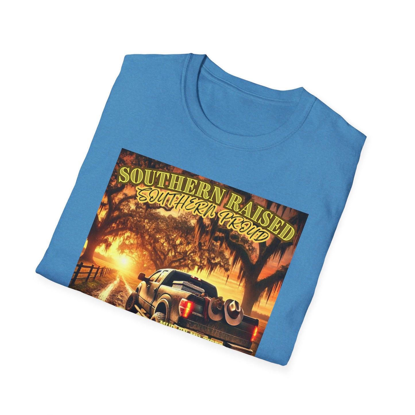 Southern Raised Southern Proud | The South Shirt | Adult Clothes | Teen Shirt | Trending | Birthday Gift | Unisex Softstyle T-Shirt