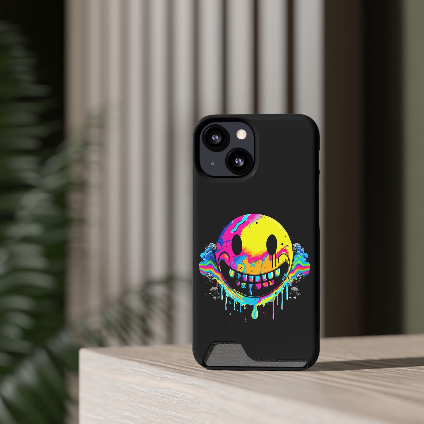 Smile With Me | Impact-Resistant Phone Case With Card Holder | iPhone Samsung Models