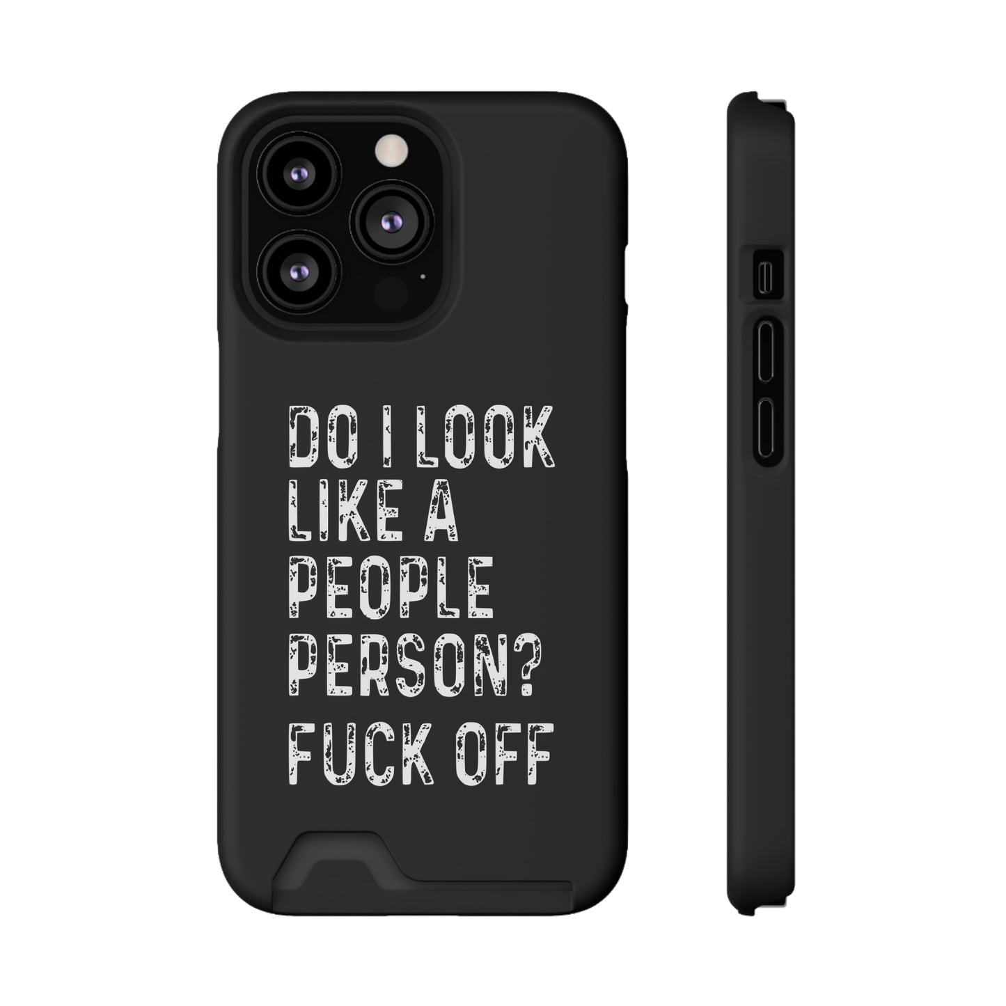 Fuck Off | Impact-Resistant Phone Case With Card Holder | iPhone Samsung Models