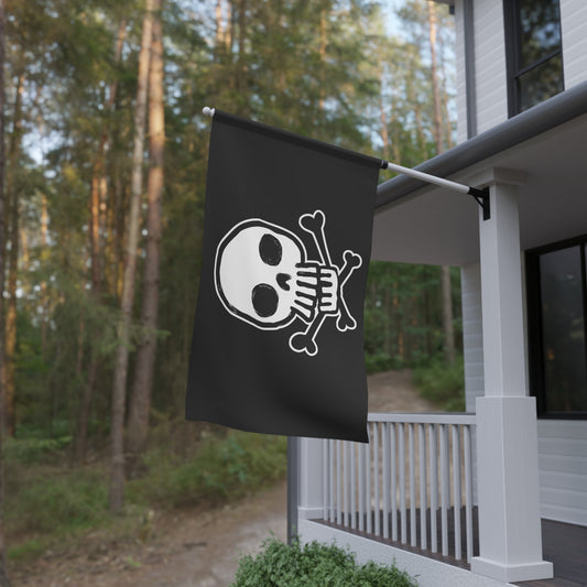 Skull & Bones Fade Resistant House Flag | 100% Polyester | Weatherproof