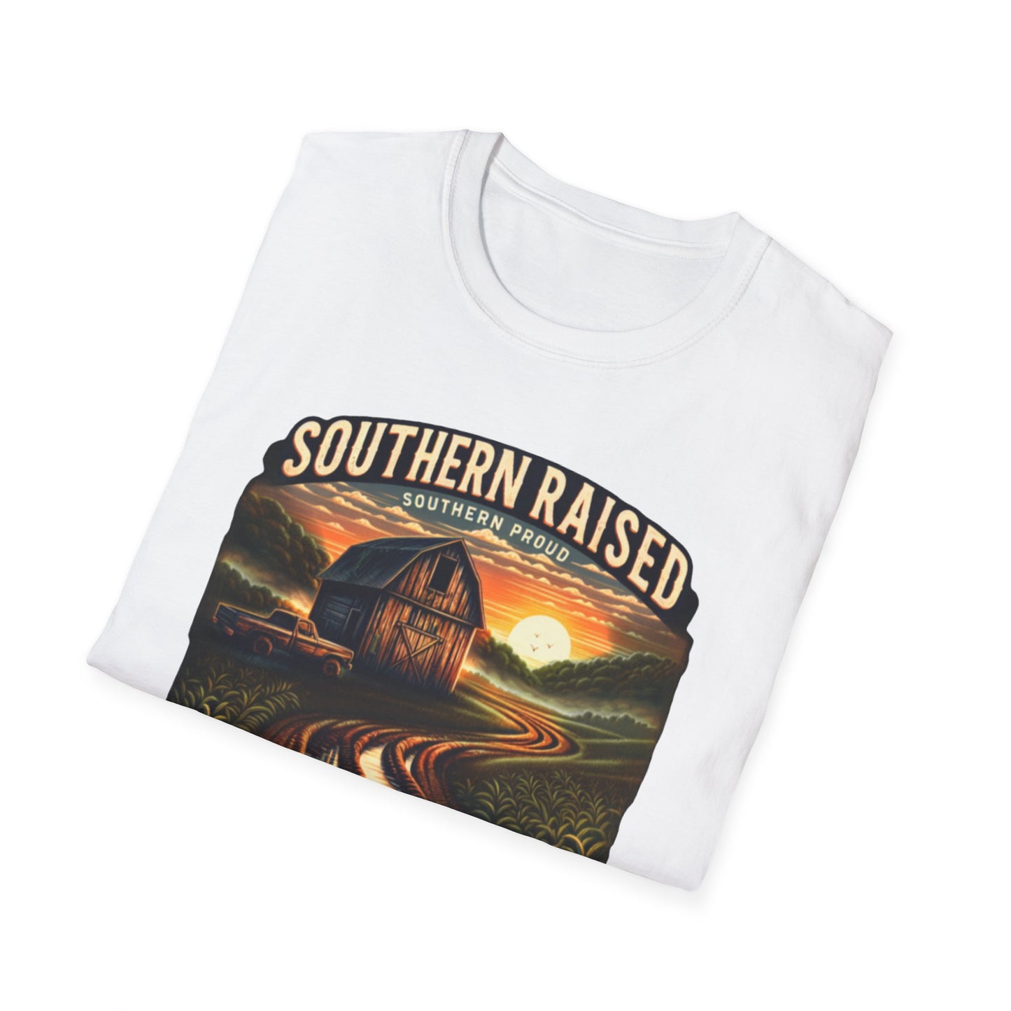 Southern Raised | Proud South Shirt | Adult Clothes | Teen Shirt | Trending | Birthday Gift | Unisex Softstyle T-Shirt