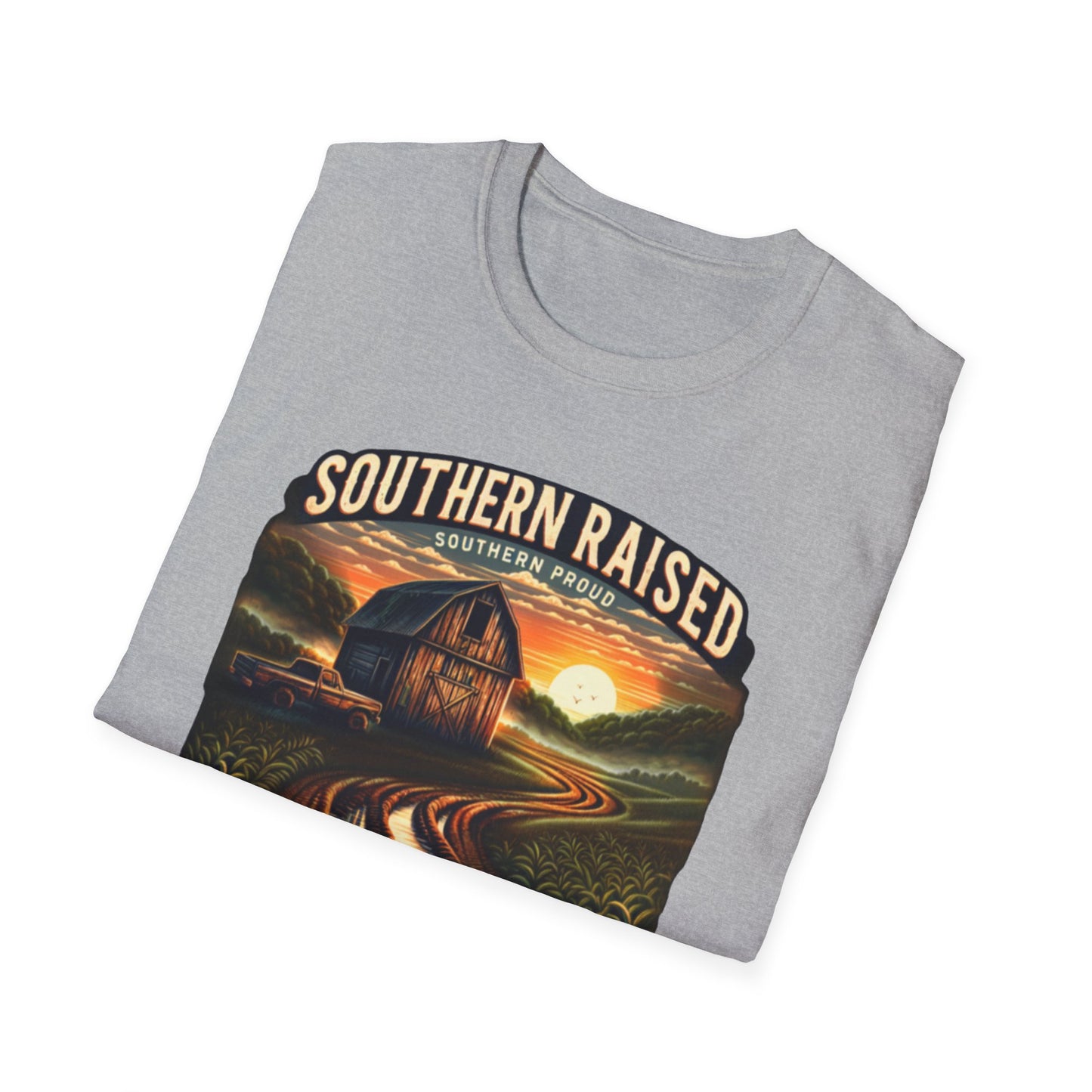 Southern Raised | Proud South Shirt | Adult Clothes | Teen Shirt | Trending | Birthday Gift | Unisex Softstyle T-Shirt