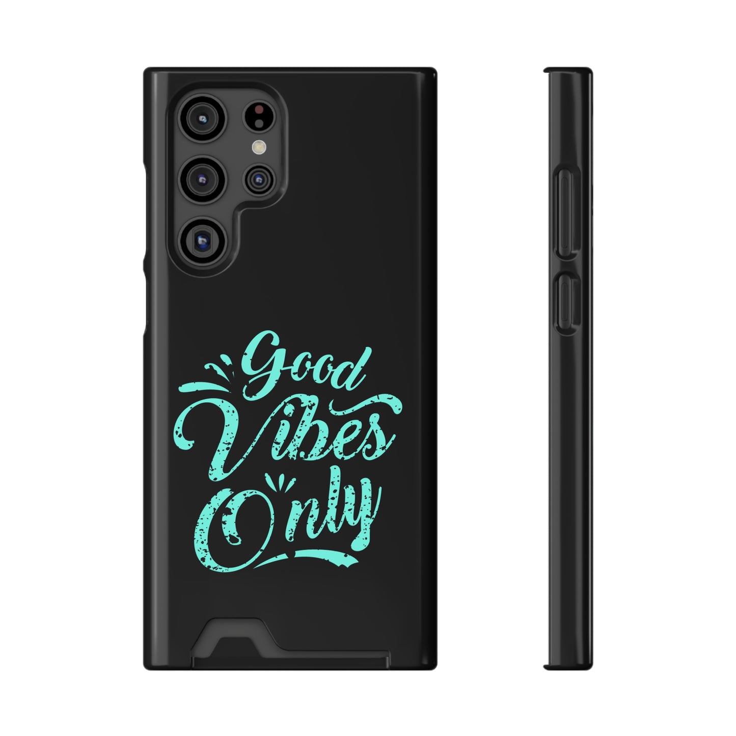 Good Vibes Only | Impact-Resistant Phone Case With Card Holder | iPhone Samsung Models