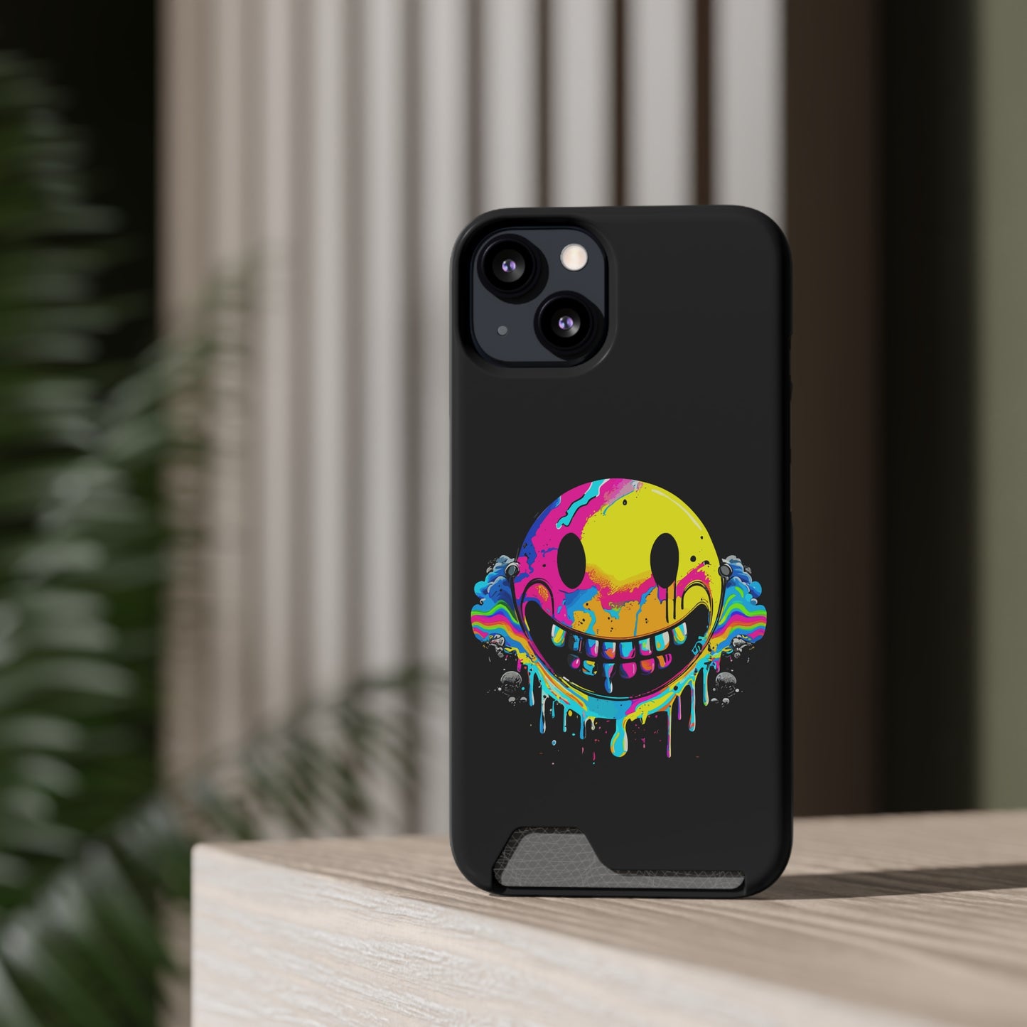 Smile With Me | Impact-Resistant Phone Case With Card Holder | iPhone Samsung Models