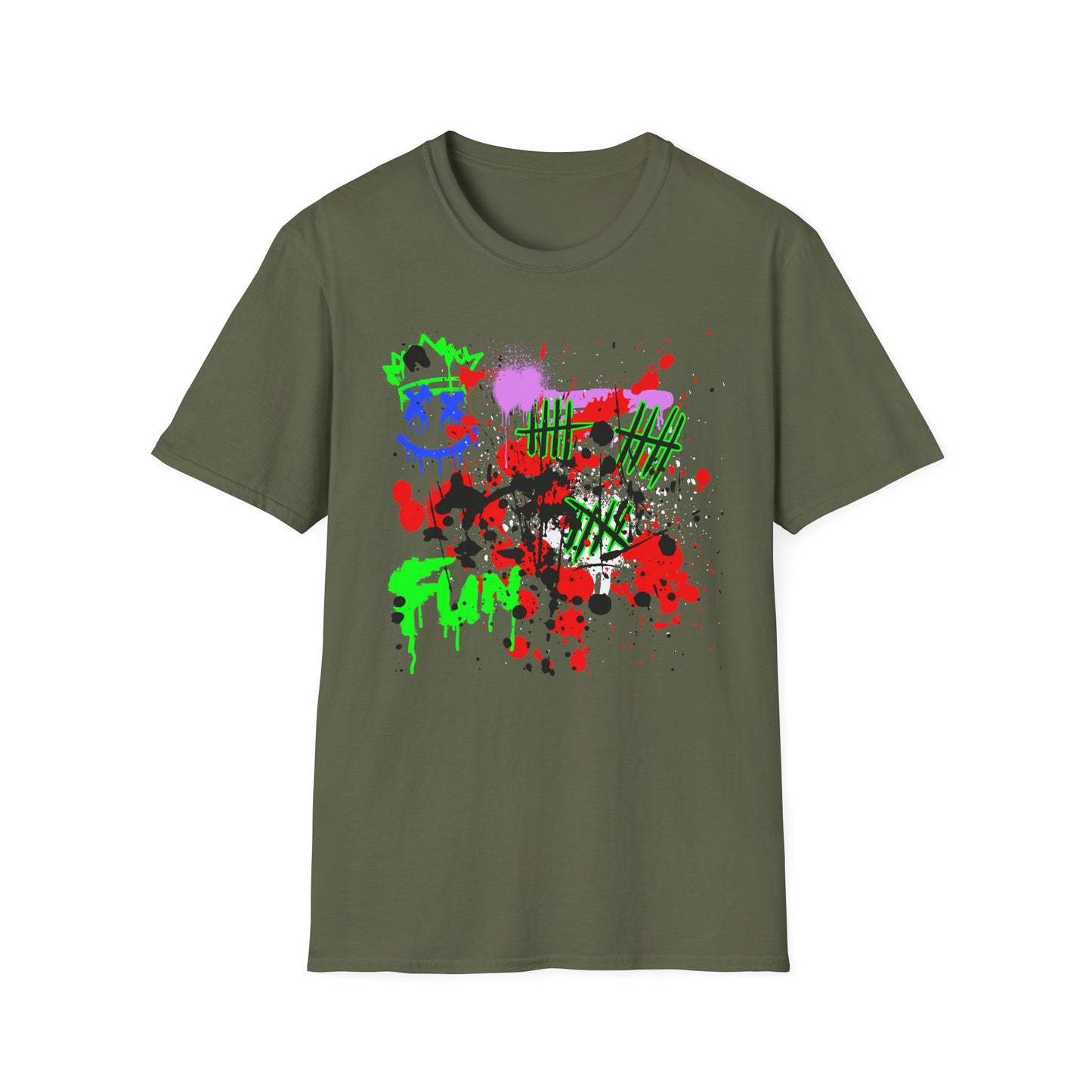 FUN Graffiti Shirt | Adult Shirt | Teen Clothes | Cool Shirt | Funny Fashion | Trending | Birthday Gift | Unisex Softstyle T-Shirt