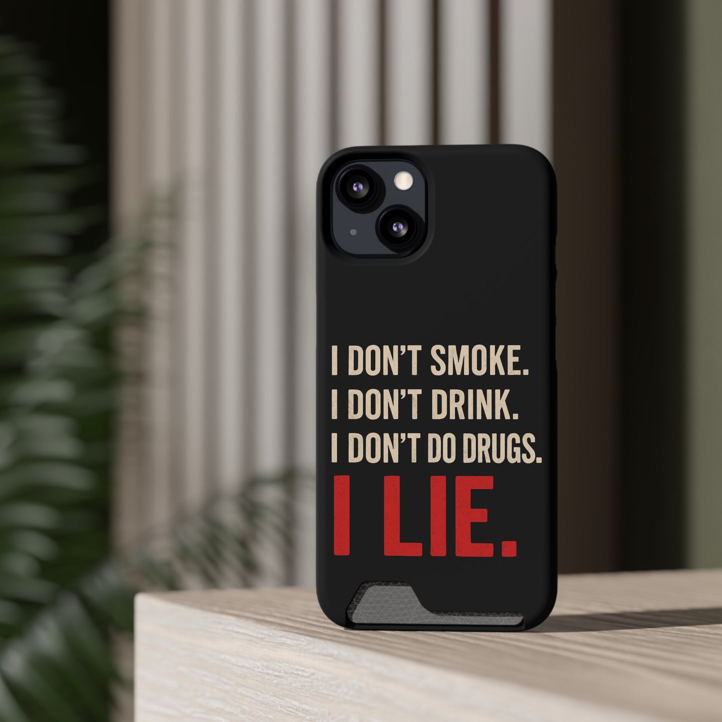 I Lie | Funny Impact-Resistant Phone Case With Card Holder | iPhone Samsung Models