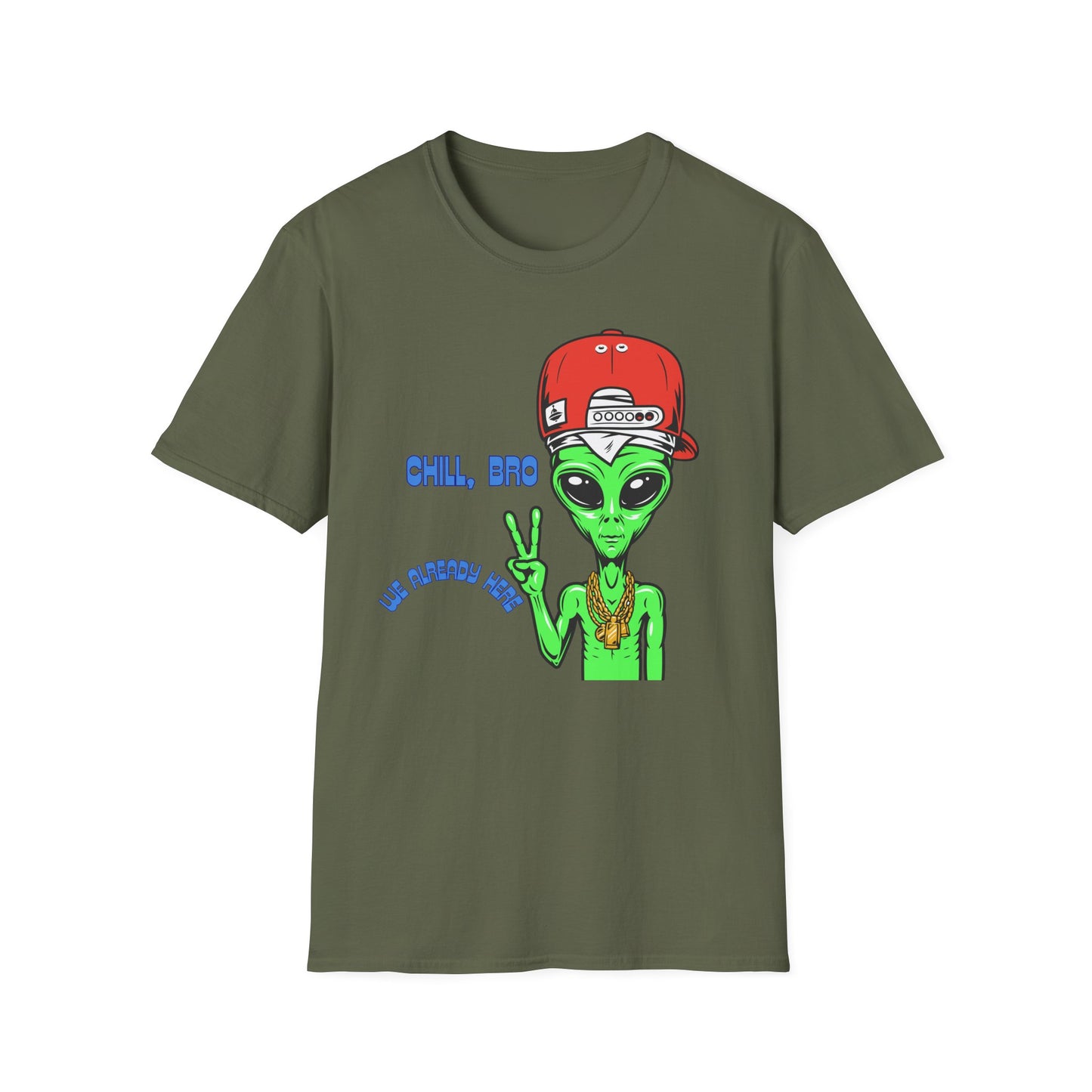 Chill Alien Shirt | Colorful Shirt | Cool Teen Shirt | Fashion | Trending | Cool Design | Birthday Gift | Unisex Softstyle T-Shirt