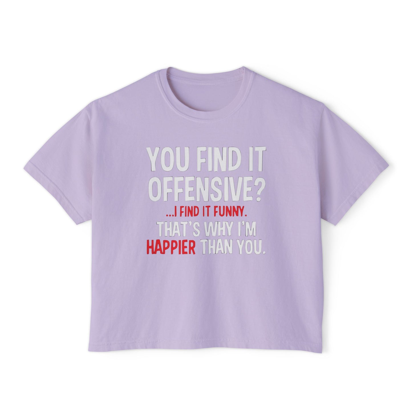 I Find It Funny | Boxy Crop Tee - Trendy Top, Festival Wear, Streetwear, Birthday Gift, Graphic Design Tee