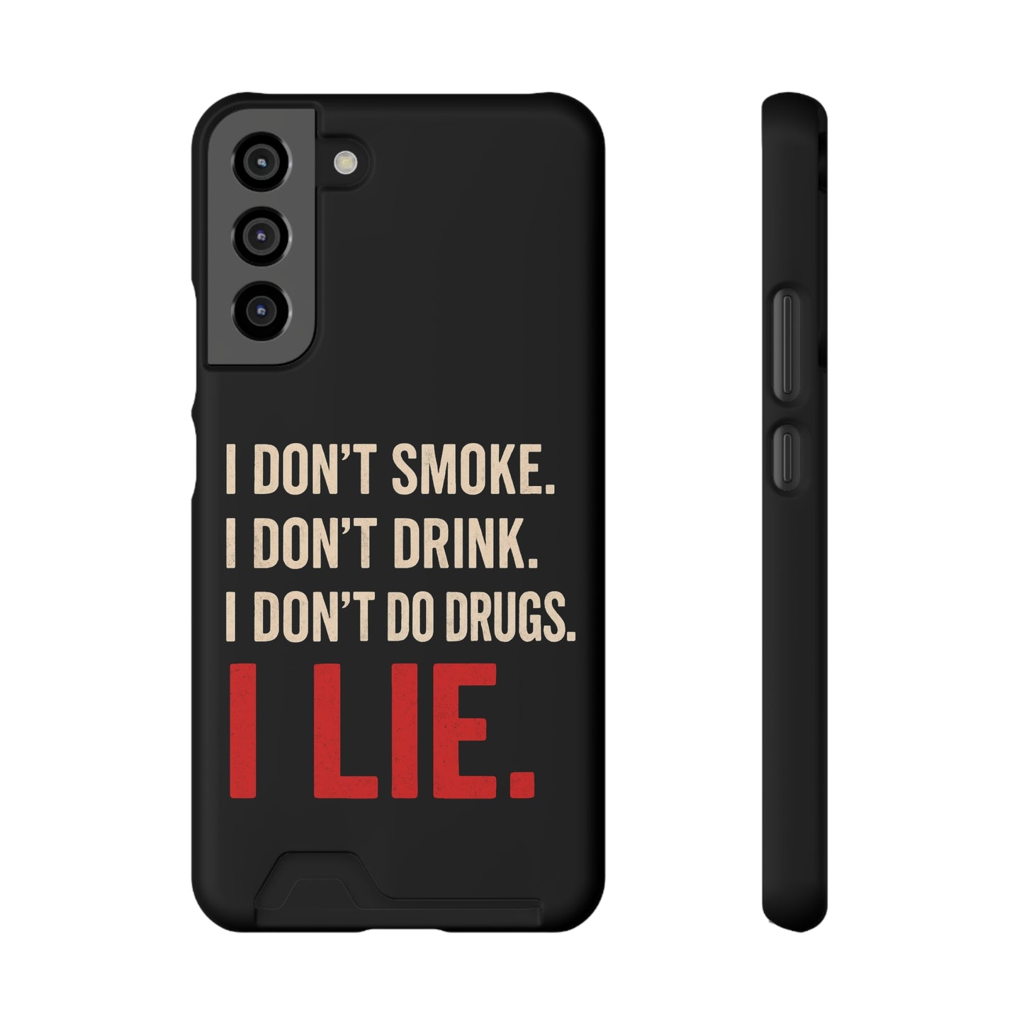 I Lie | Funny Impact-Resistant Phone Case With Card Holder | iPhone Samsung Models