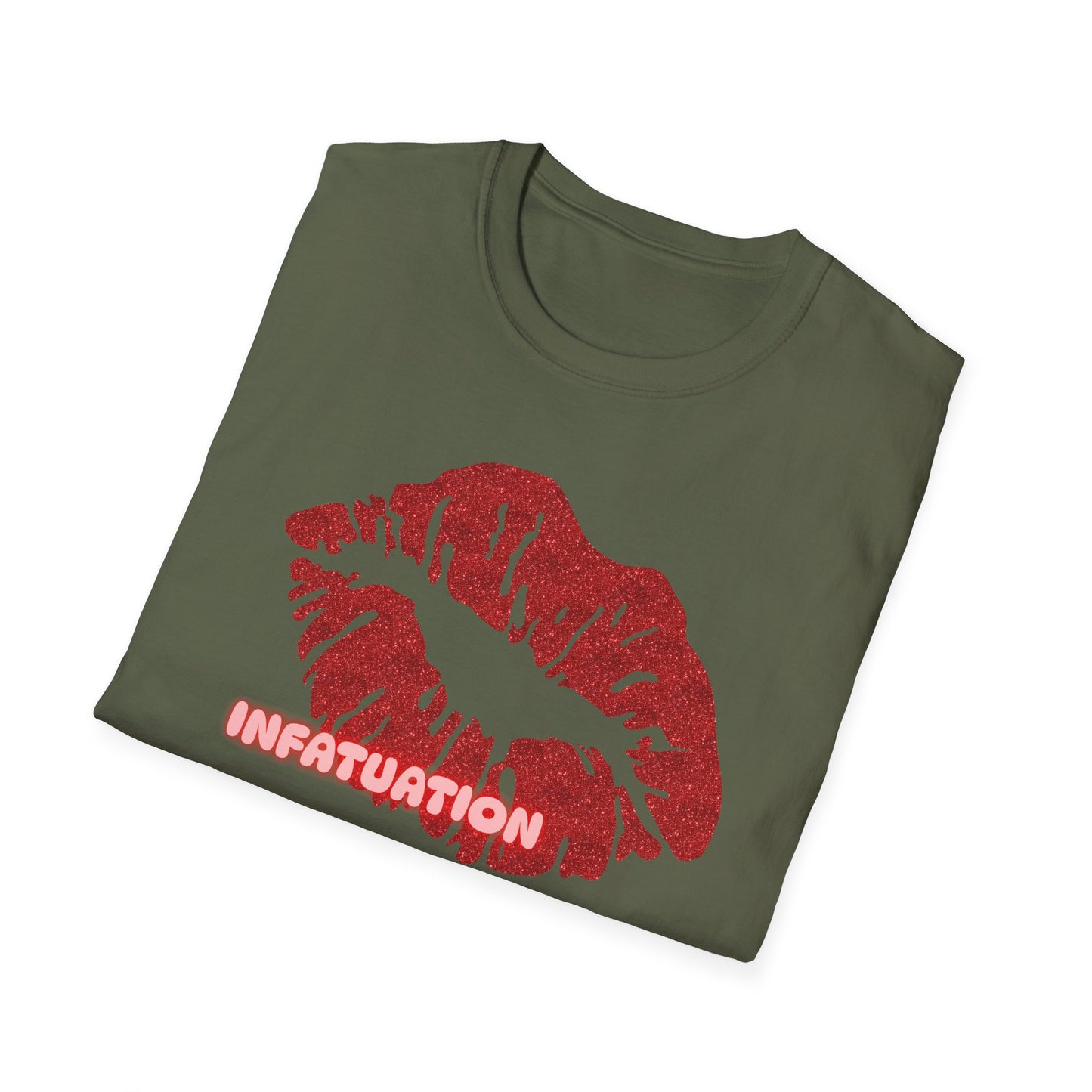 Infatuation | Adult Shirt | Womans Clothes | Kiss Shirt | Trending | Birthday Gift | Unisex Softstyle T-Shirt