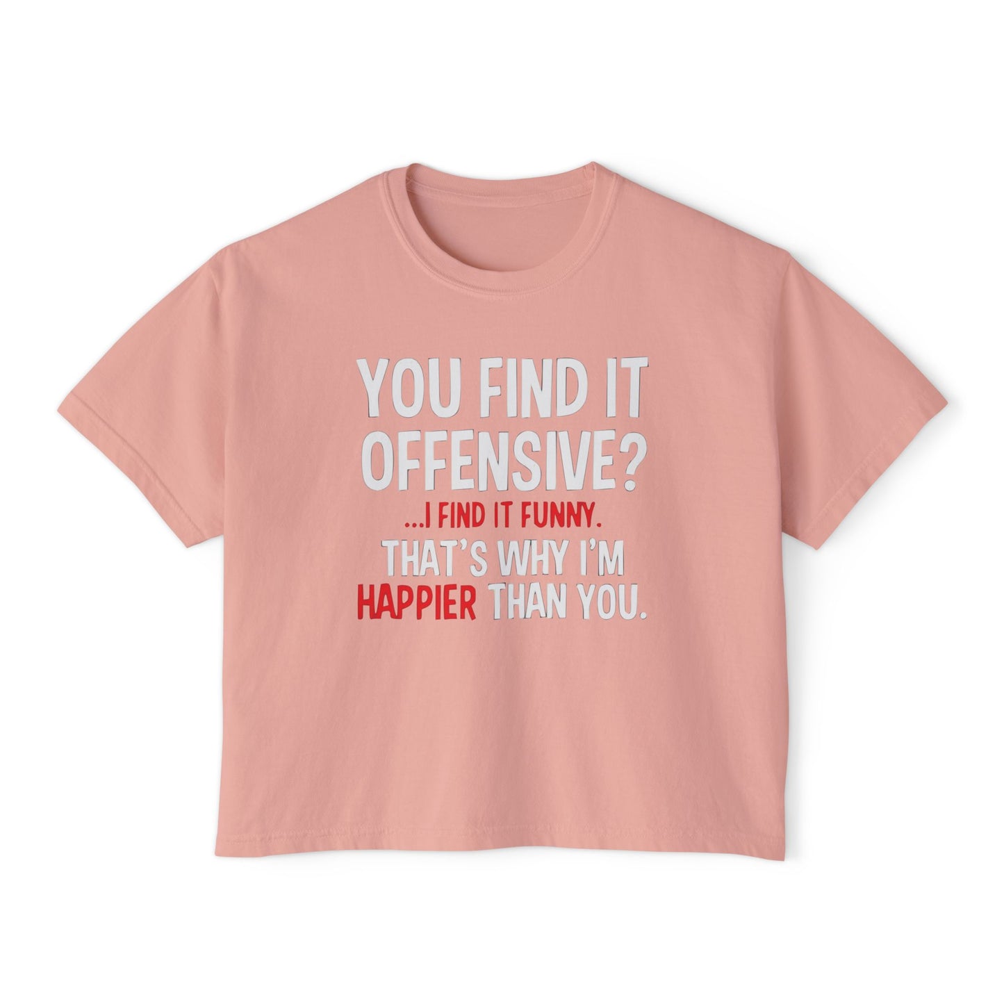 I Find It Funny | Boxy Crop Tee - Trendy Top, Festival Wear, Streetwear, Birthday Gift, Graphic Design Tee