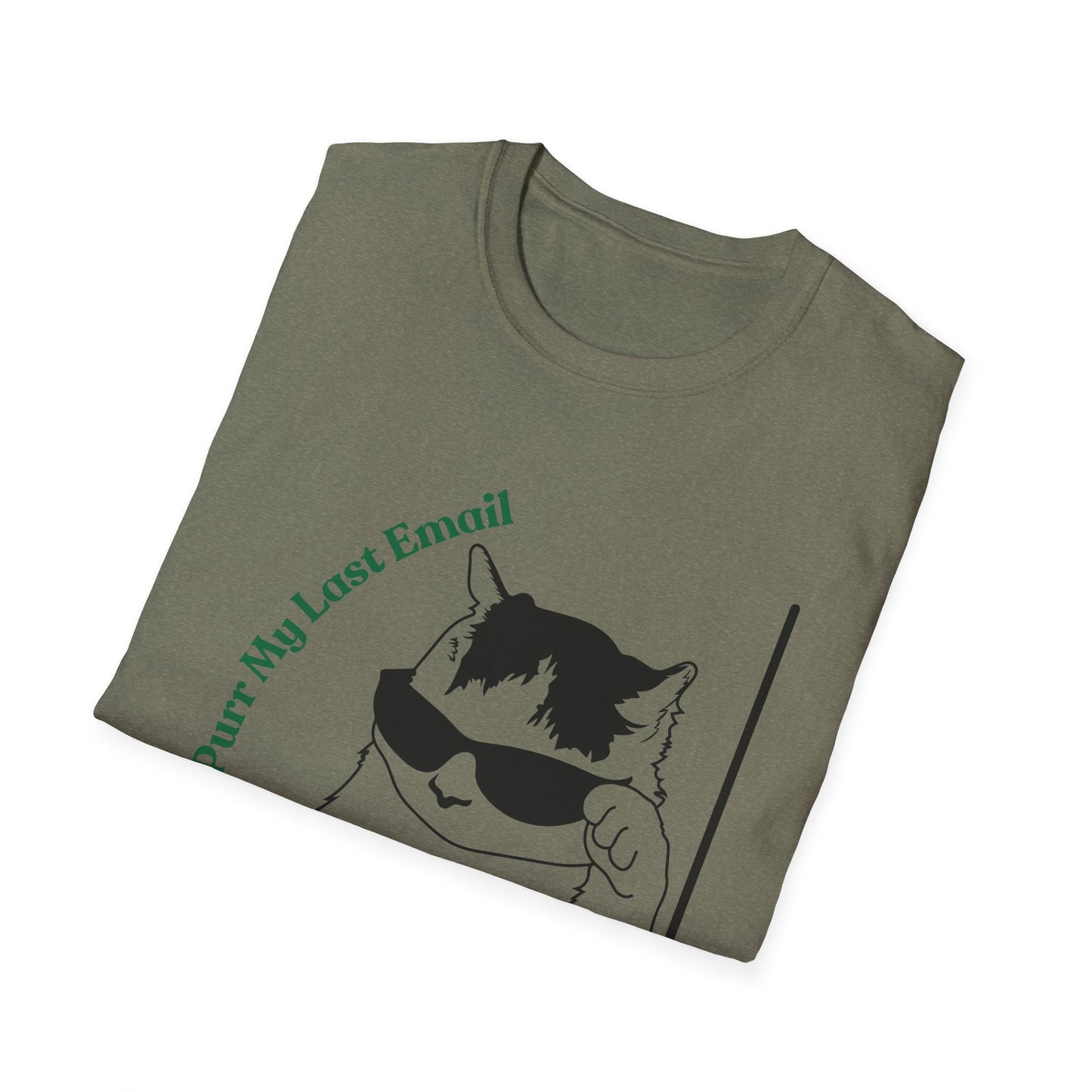 Purr My Last Email | Funny Shirt | Trending | Cat Lover | Cool Design | Birthday Gift | Unisex Softstyle T-Shirt