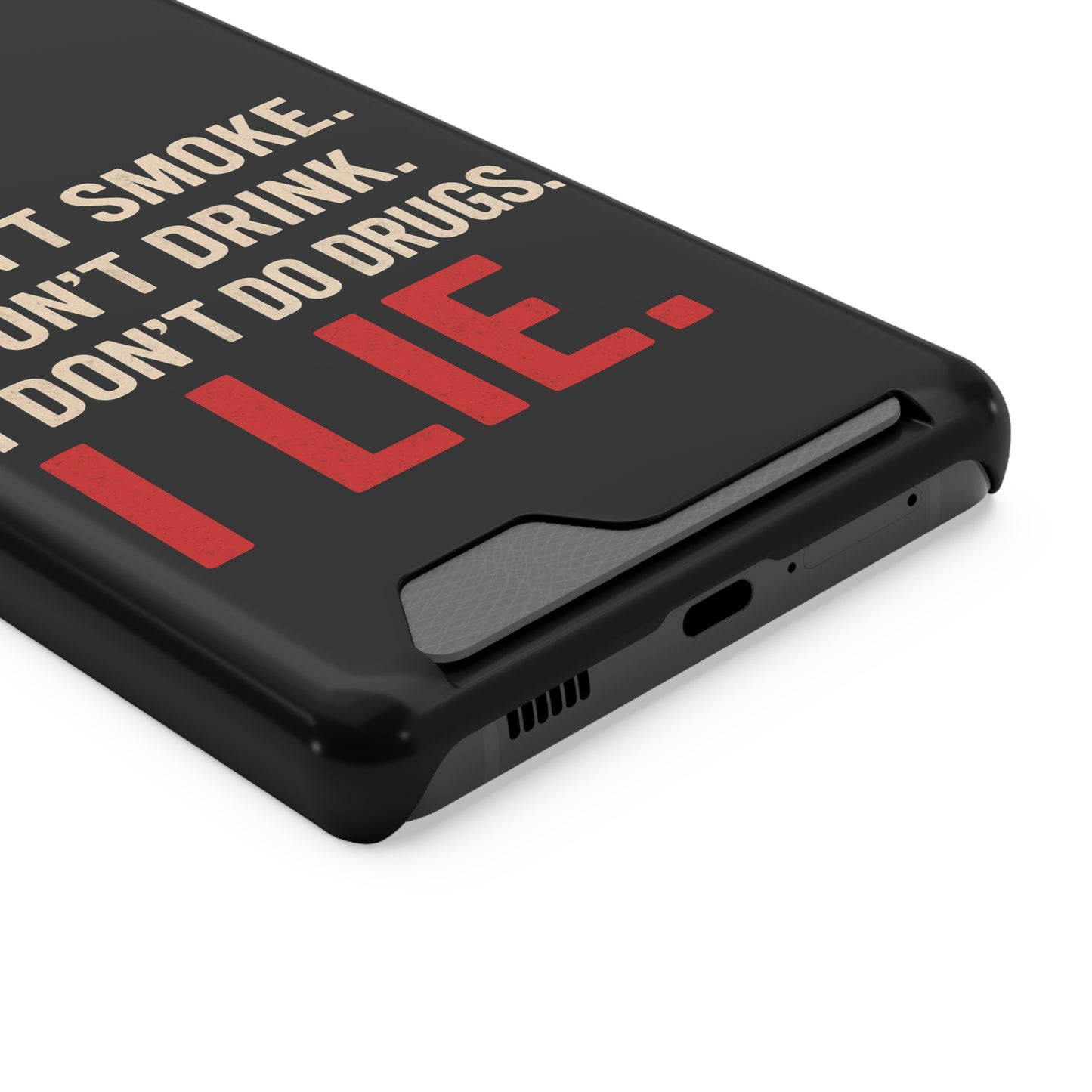 I Lie | Funny Impact-Resistant Phone Case With Card Holder | iPhone Samsung Models