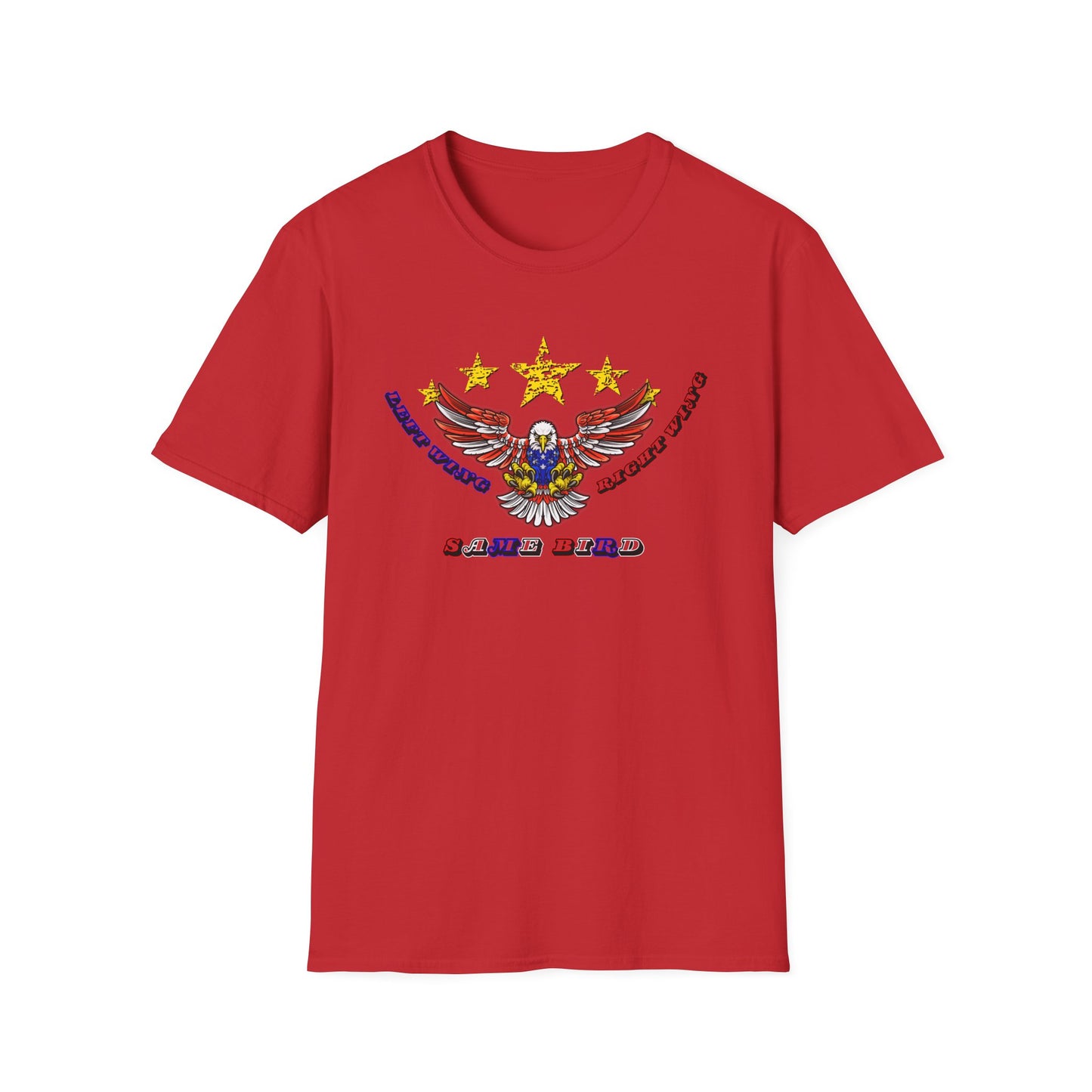 Left Wing Right Wing Same Bird | America | Cool Shirt | Fashion | Trending | Cool Design | Birthday Gift | Unisex Softstyle T-Shirt