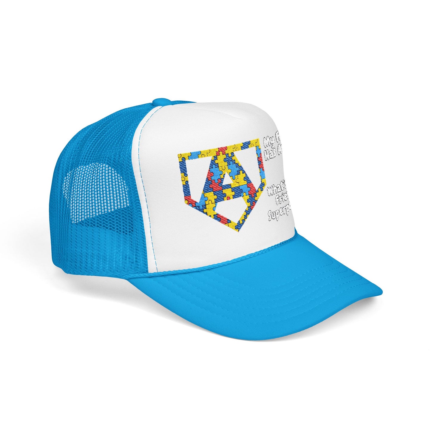 What's Your Friend's Superpower? - Embroidered 100% Polyester Hat | Custom Headwear