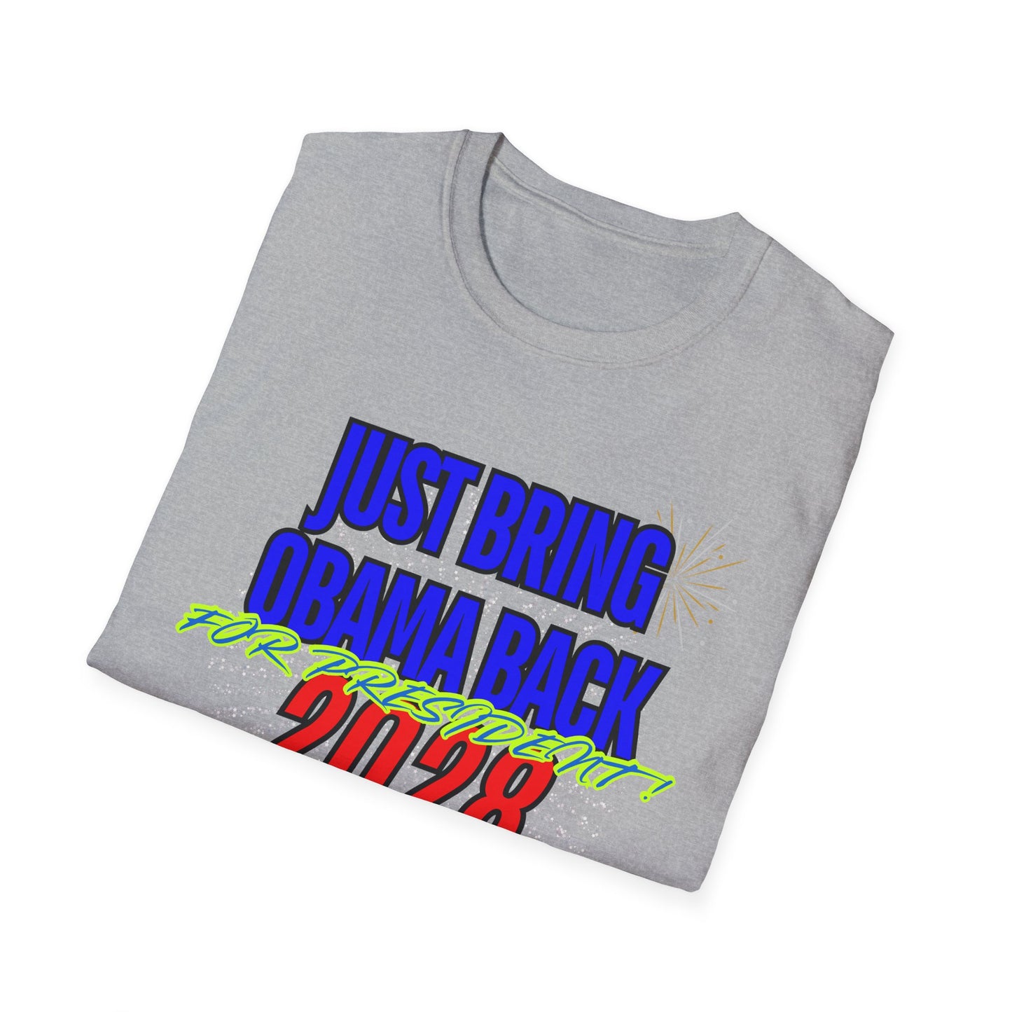 Bring Obama Back 2028 | Colorful Shirt | Cool Shirt | Fashion | Trending | Cool Design | Birthday Gift | Unisex Softstyle T-Shirt