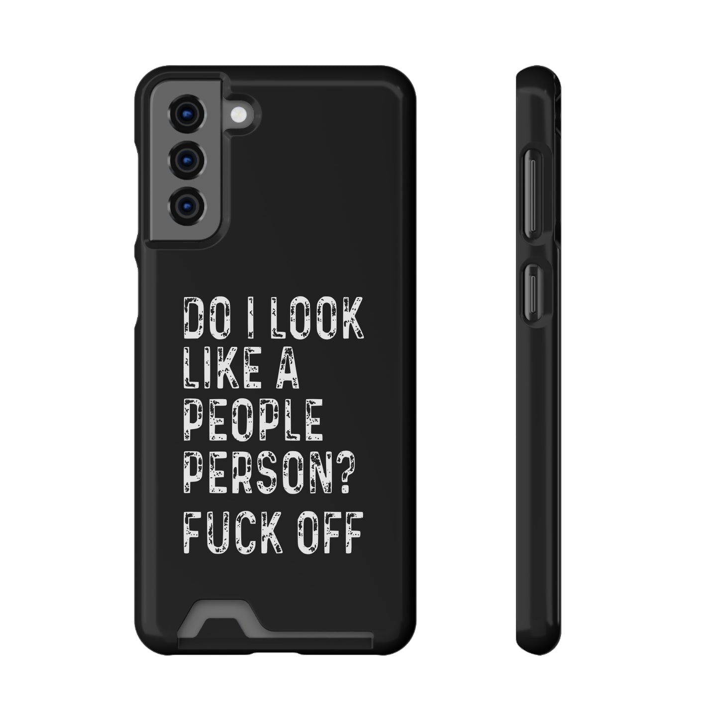 Fuck Off | Impact-Resistant Phone Case With Card Holder | iPhone Samsung Models