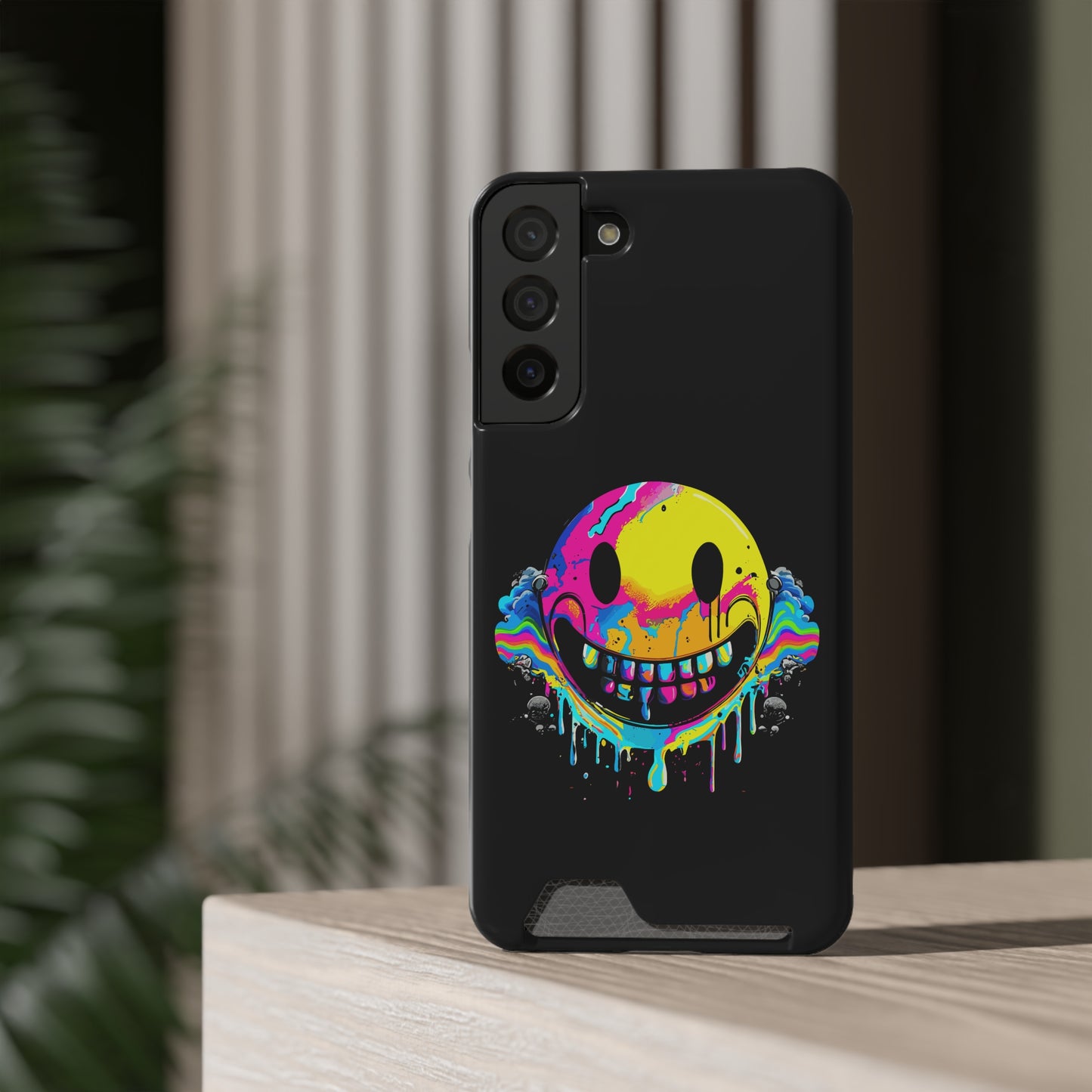 Smile With Me | Impact-Resistant Phone Case With Card Holder | iPhone Samsung Models