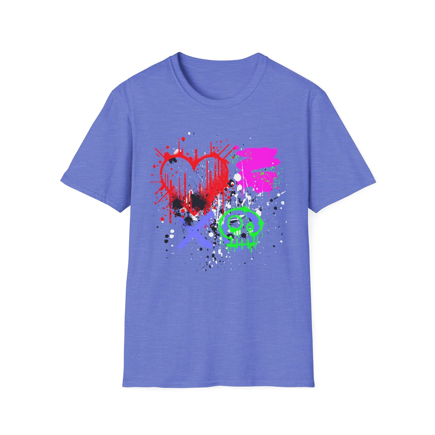 XOXO Heart Shirt | Colorful Kids Shirt | Cool Teen Shirt | Graffiti Fashion | Trending | Dope | Birthday Gift | Unisex Softstyle T-Shirt