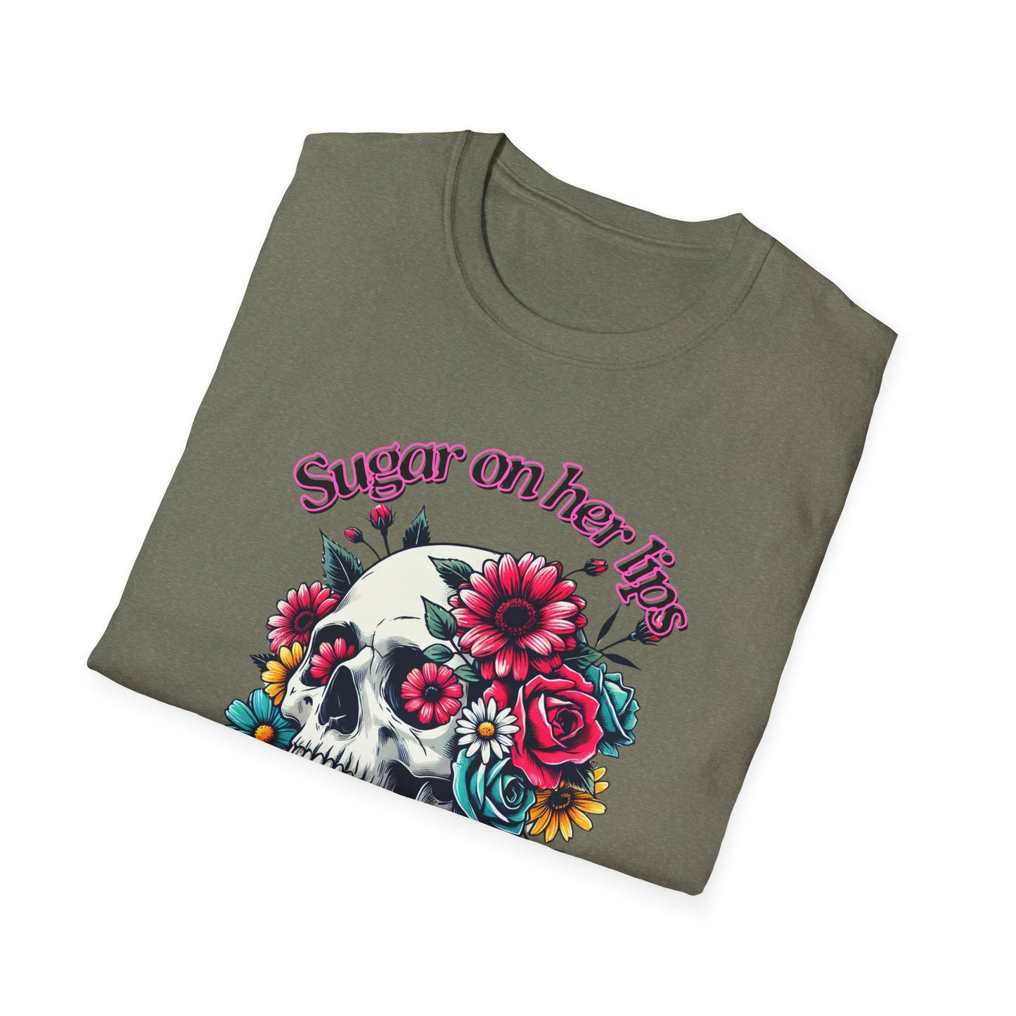 Sugar on her lips | Adult Clothes | Teen Shirt | Cool Shirt | Trending | Birthday Gift | Unisex Softstyle T-Shirt