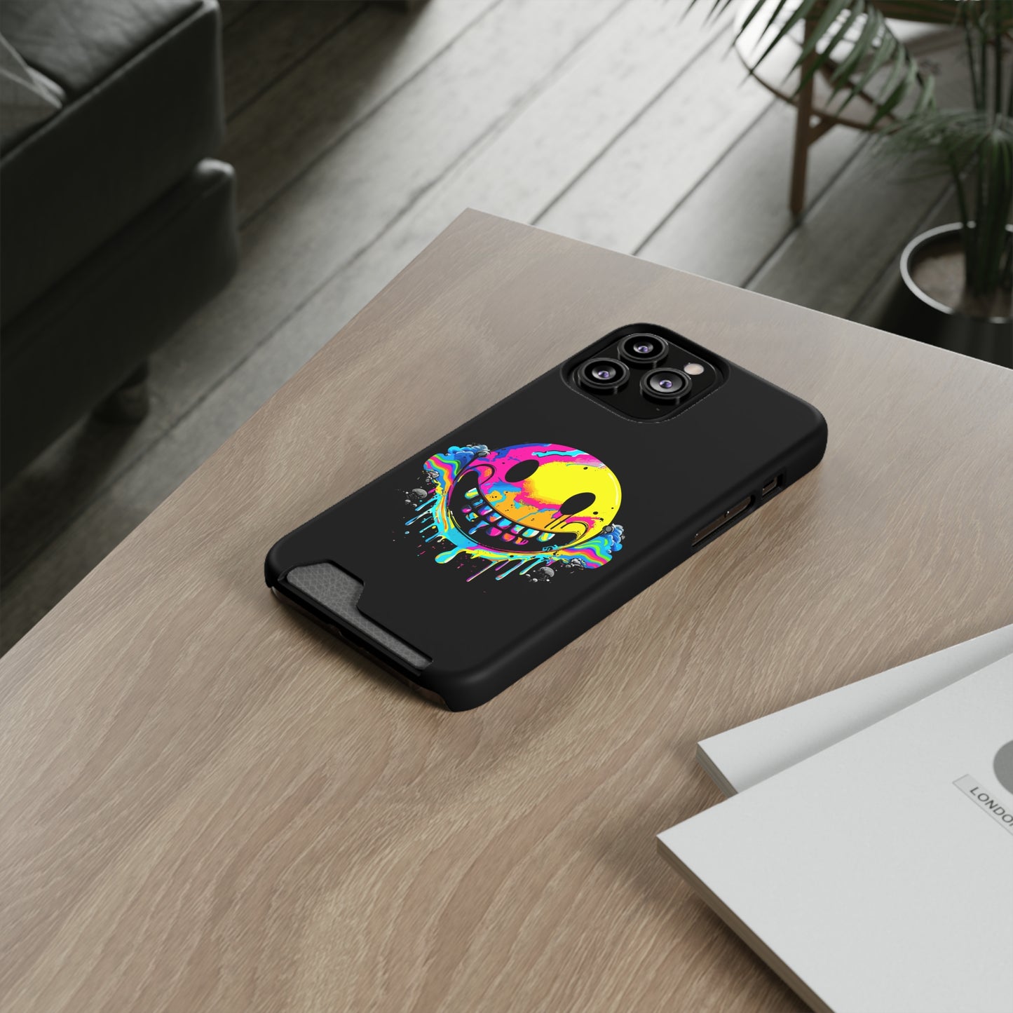 Smile With Me | Impact-Resistant Phone Case With Card Holder | iPhone Samsung Models