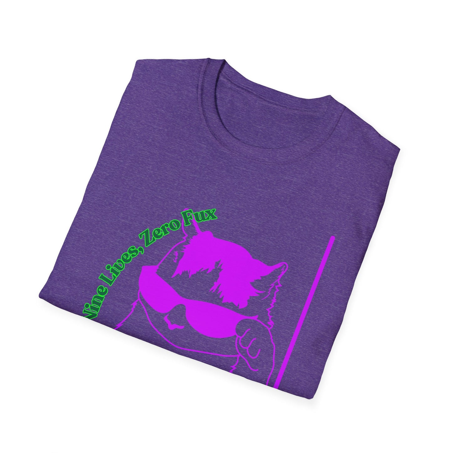 Nine Lives, Zero Regrets | Funny Cat Shirt | Fashion | Trending | Cool Design | Birthday Gift | Unisex Softstyle T-Shirt