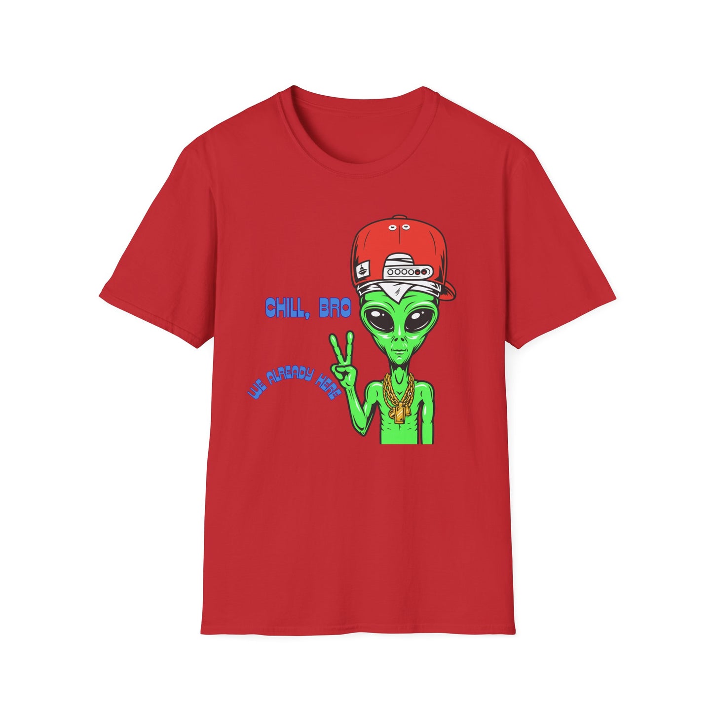 Chill Alien Shirt | Colorful Shirt | Cool Teen Shirt | Fashion | Trending | Cool Design | Birthday Gift | Unisex Softstyle T-Shirt