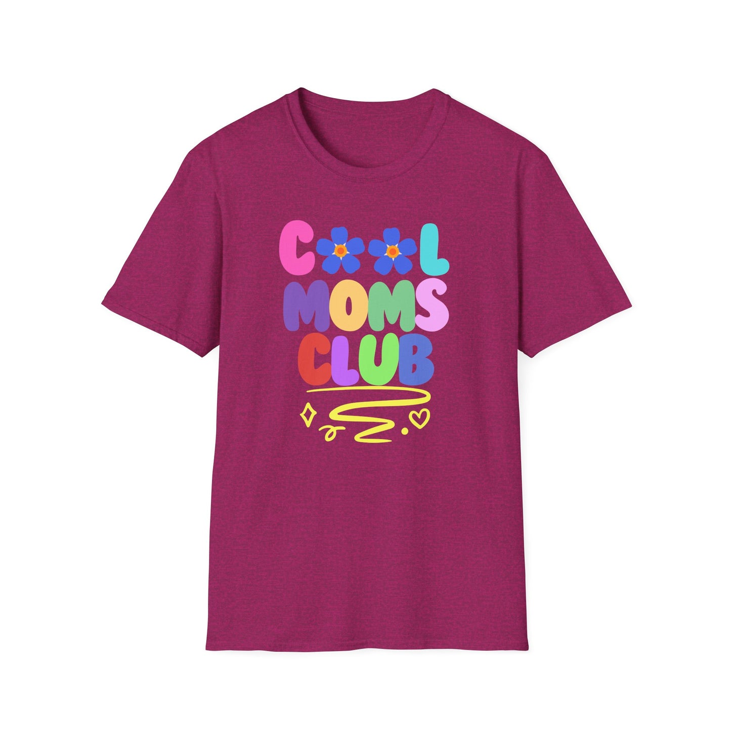 COOL MOMS CLUB | Funny Mom Shirt | Adult Clothes | Humor Shirt | Trending | Birthday Gift | Unisex Softstyle T-Shirt